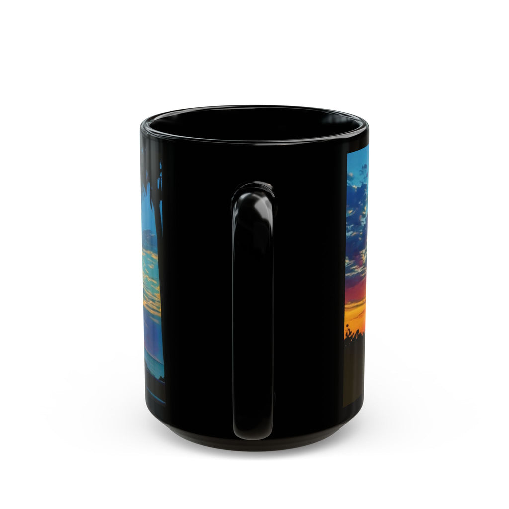 Sunset Palm Beach Mug — Tropical Coastal Coffee Cup (11oz & 15oz)