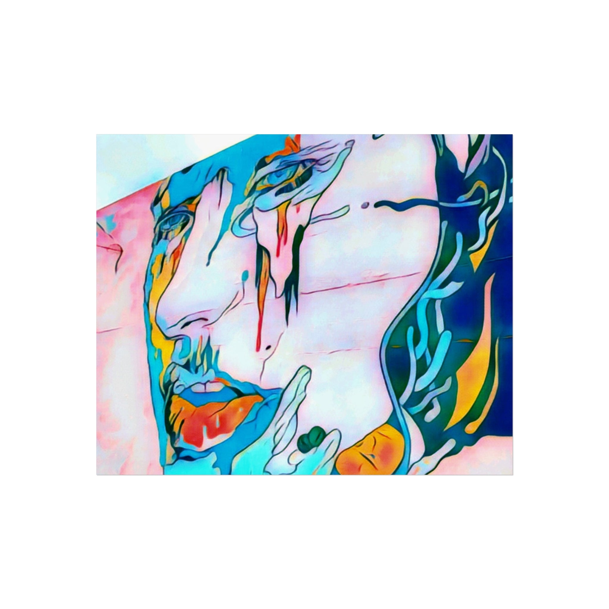 Abstract Colorful Portrait Fine Art Poster