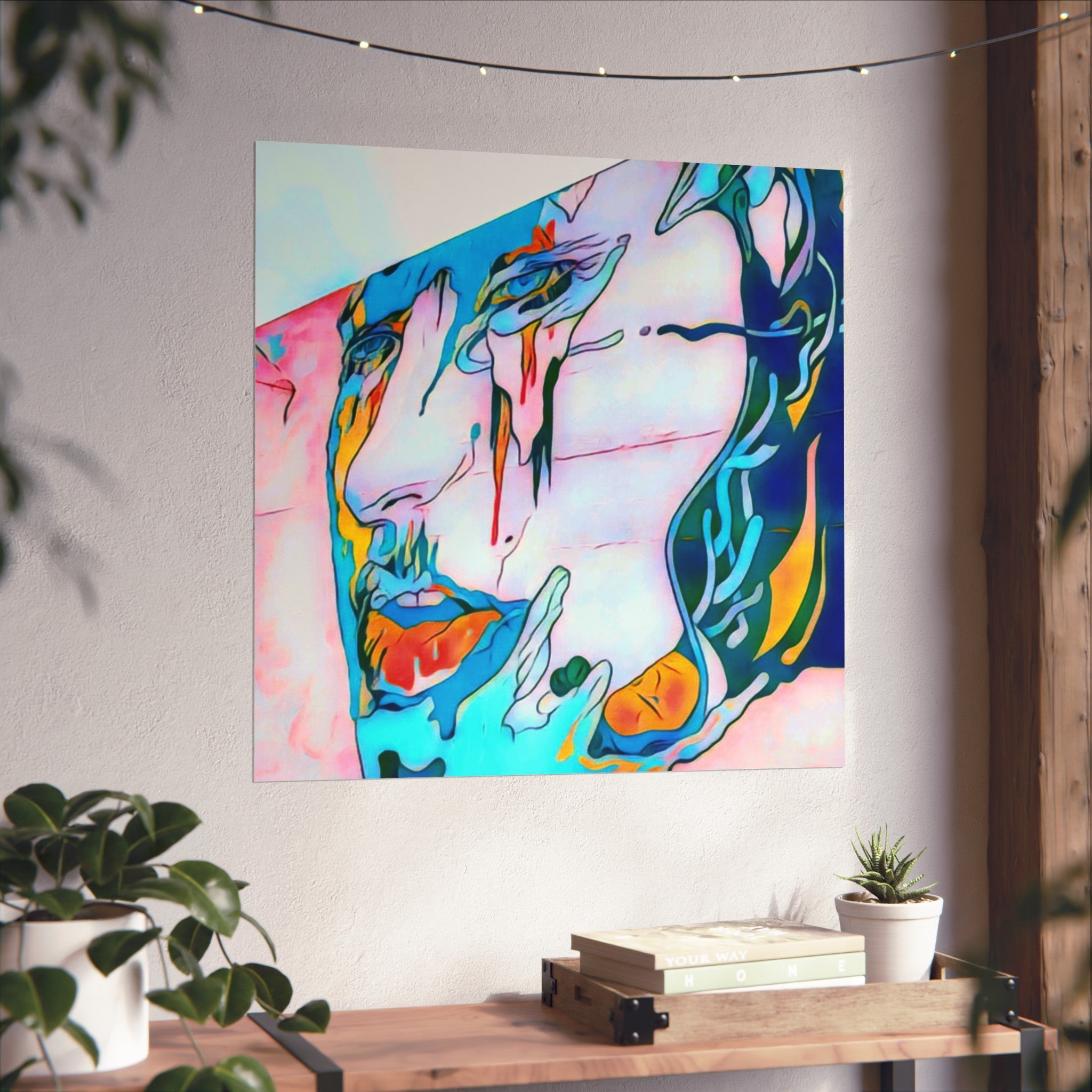 Abstract Colorful Portrait Fine Art Poster