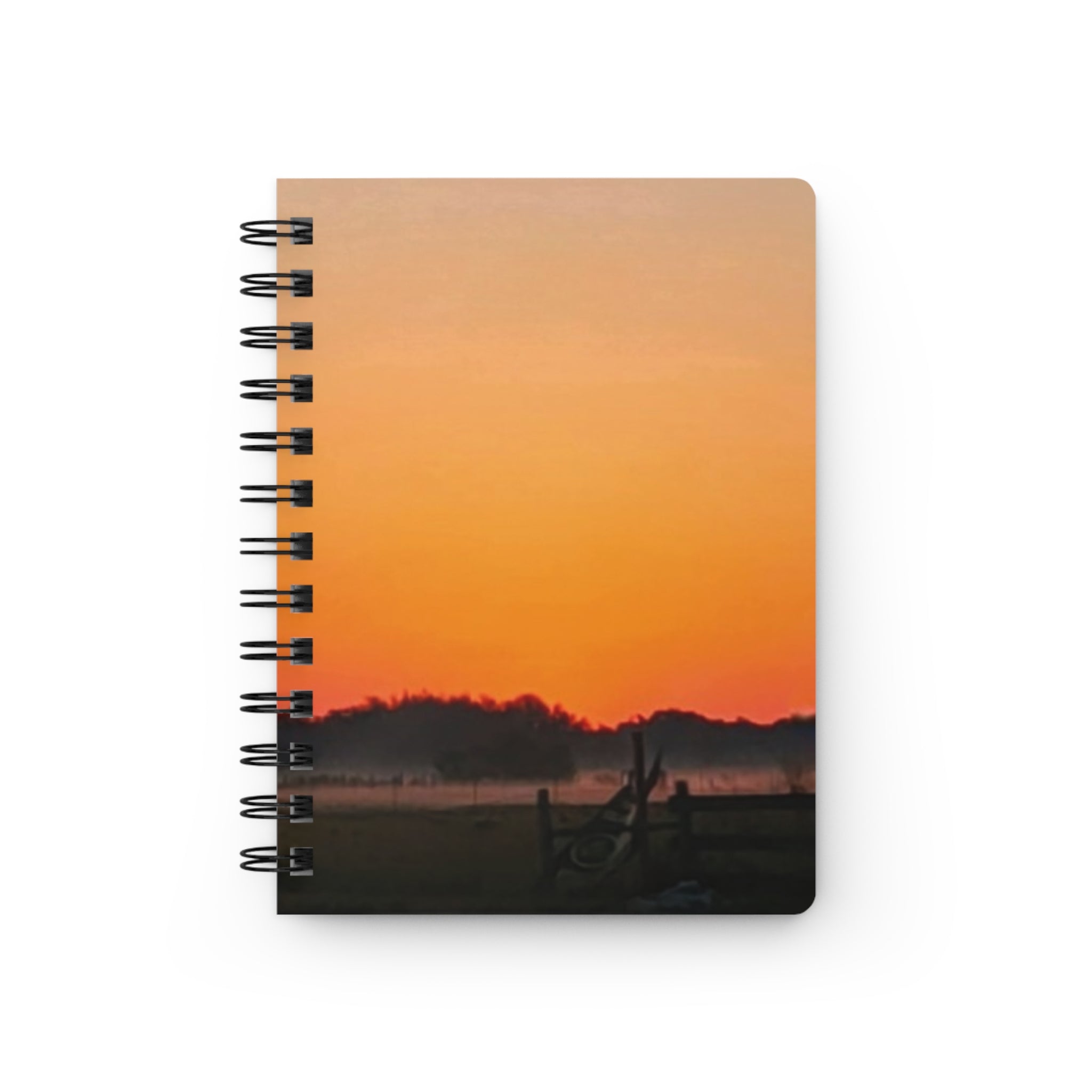 Sunrise Horizon Spiral Journal — Sunset Landscape Notebook for Travel, Reflection & Daily Notes