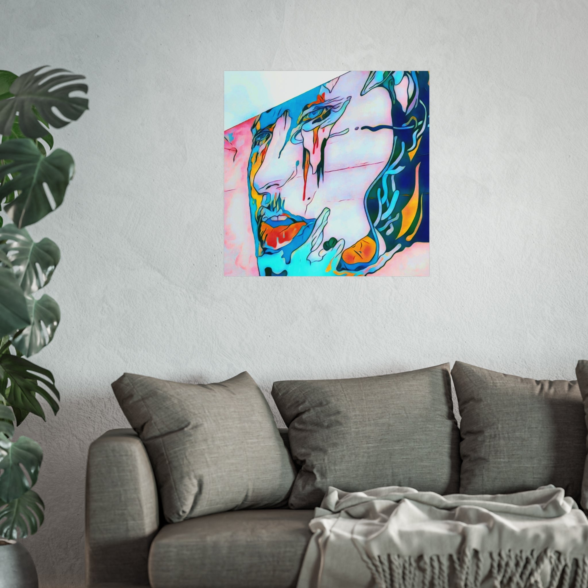 Abstract Colorful Portrait Fine Art Poster