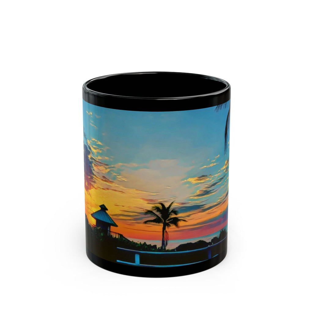 Sunset Palm Beach Mug — Tropical Coastal Coffee Cup (11oz & 15oz)