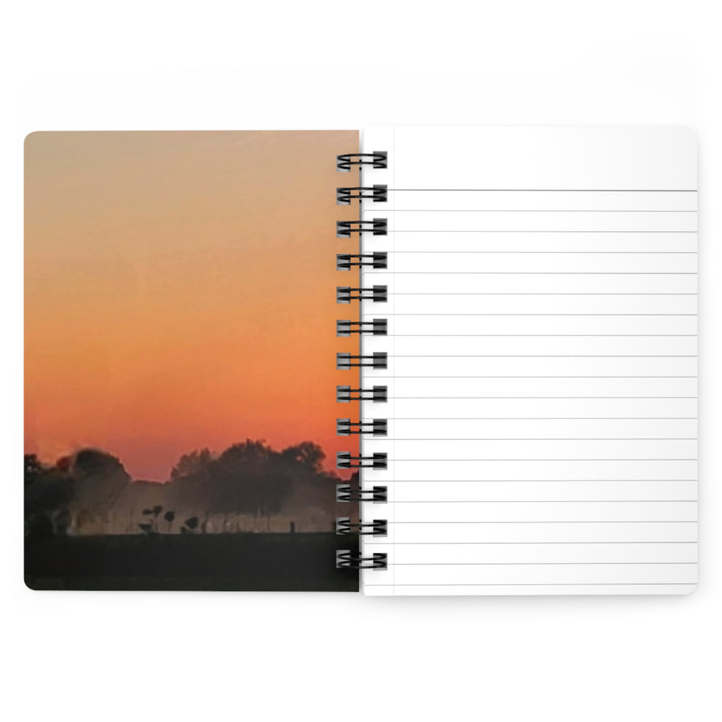 Sunrise Horizon Spiral Journal — Sunset Landscape Notebook for Travel, Reflection & Daily Notes