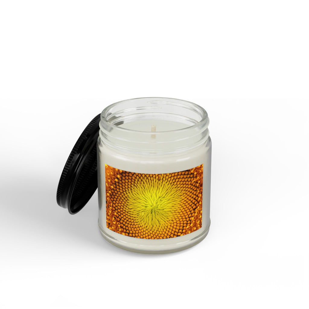 Sunflower Honey Soy Candle — 4oz & 9oz Amber Jar with Black Lid