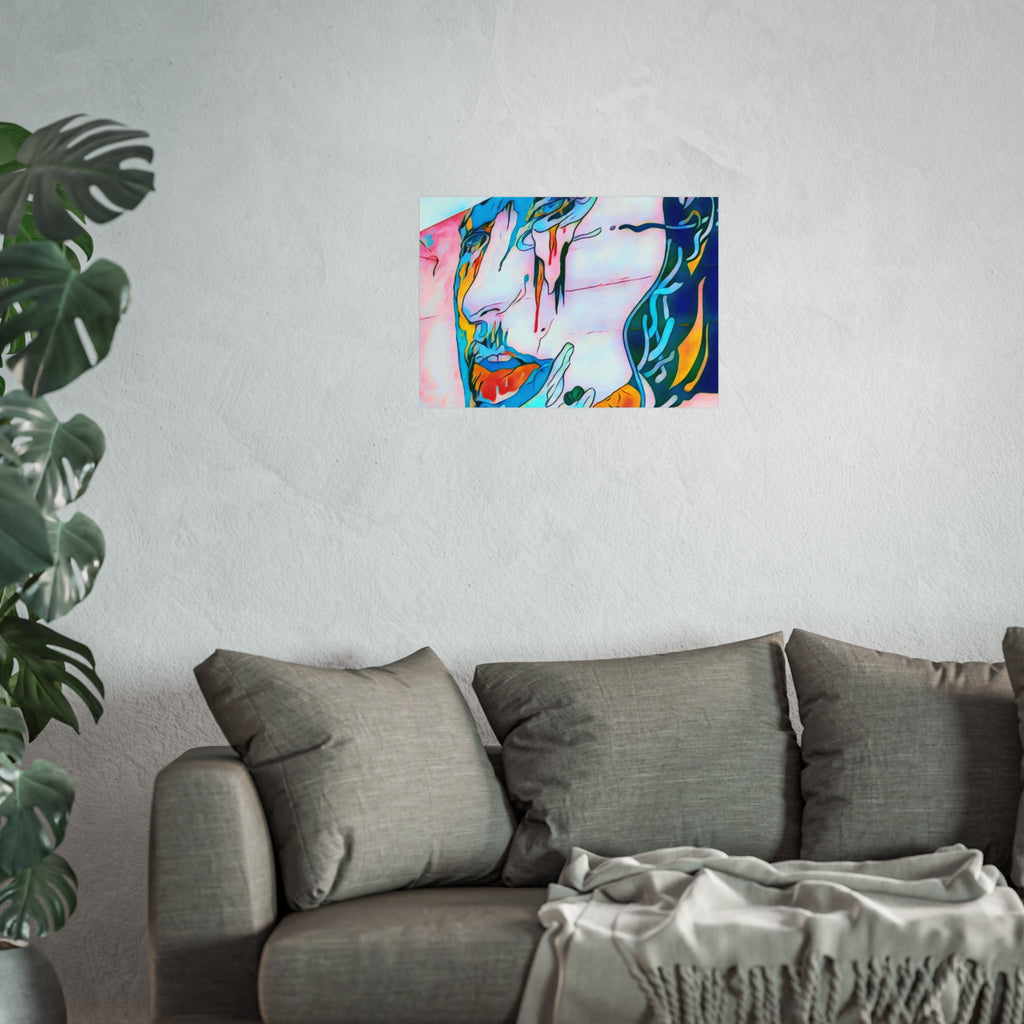 Abstract Colorful Portrait Fine Art Poster