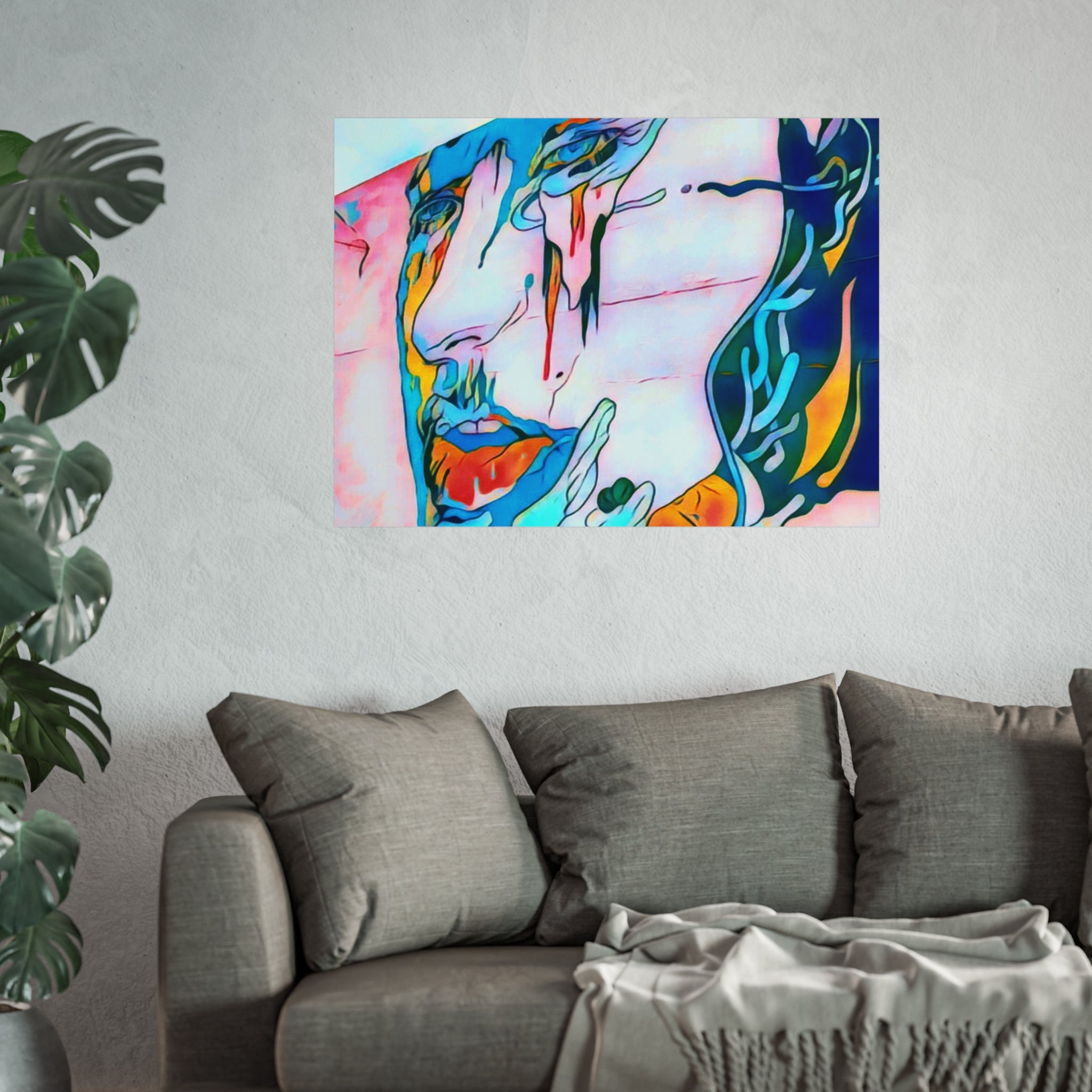 Abstract Colorful Portrait Fine Art Poster