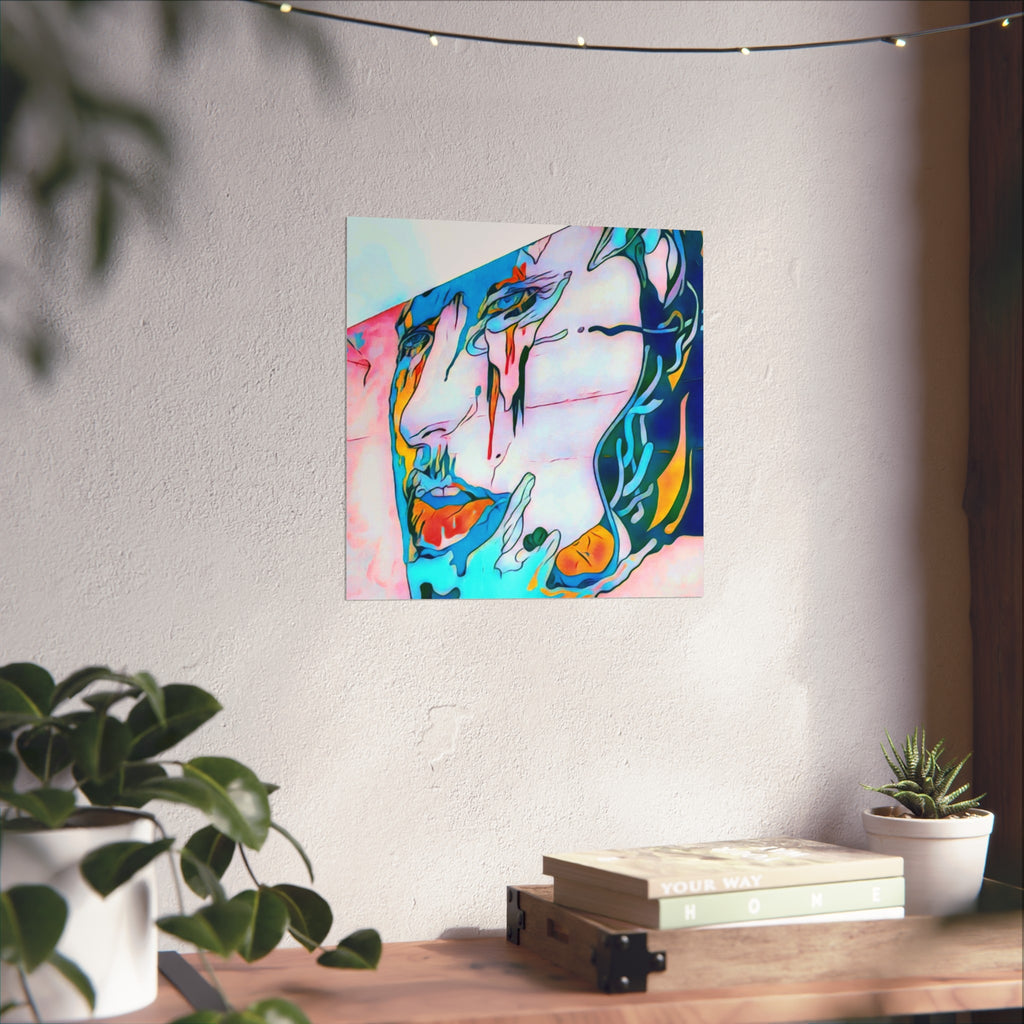 Abstract Colorful Portrait Fine Art Poster