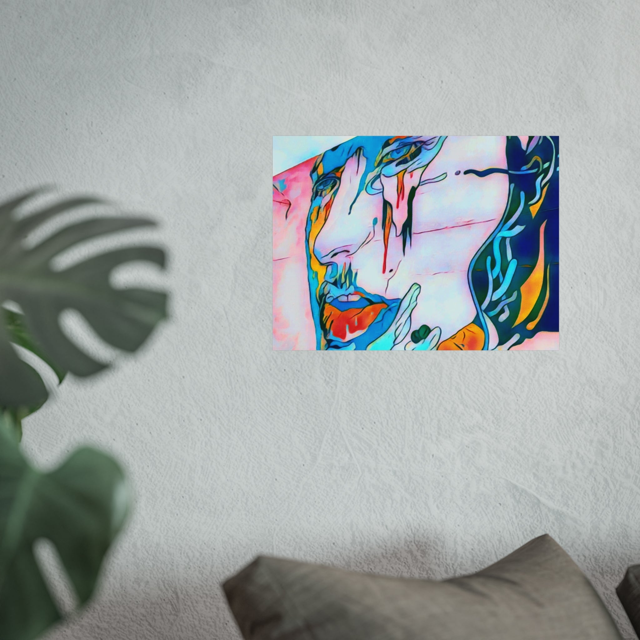 Abstract Colorful Portrait Fine Art Poster