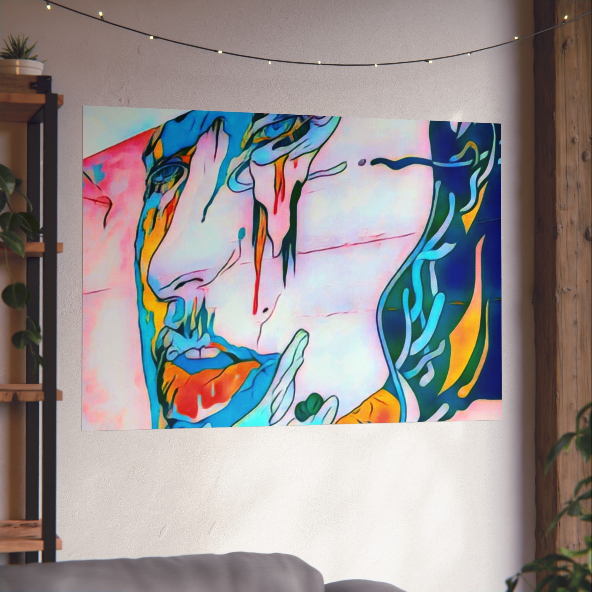 Abstract Colorful Portrait Fine Art Poster