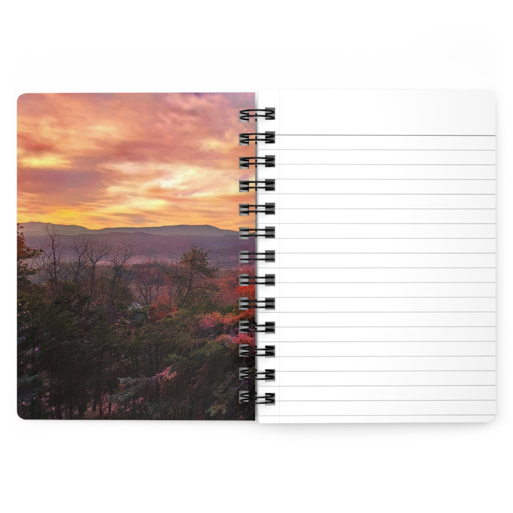 Sunset Mountain Journal — Spiral-Bound Nature Notebook for Travel, Hiking & Daily Reflection