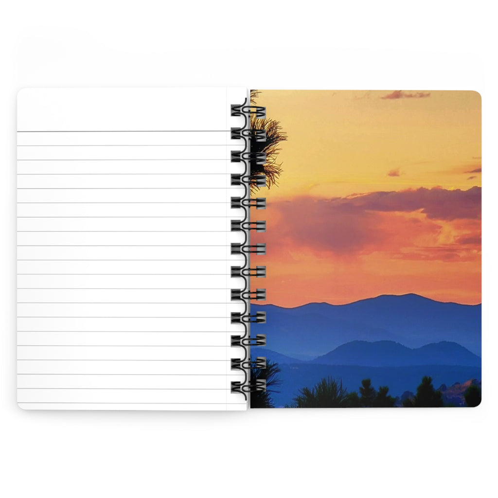 Sunset Mountain Spiral Notebook — Scenic Nature Journal for Writing & Travel Notes
