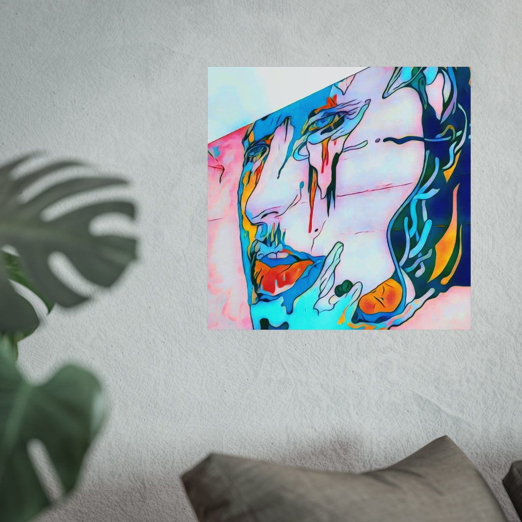 Abstract Colorful Portrait Fine Art Poster