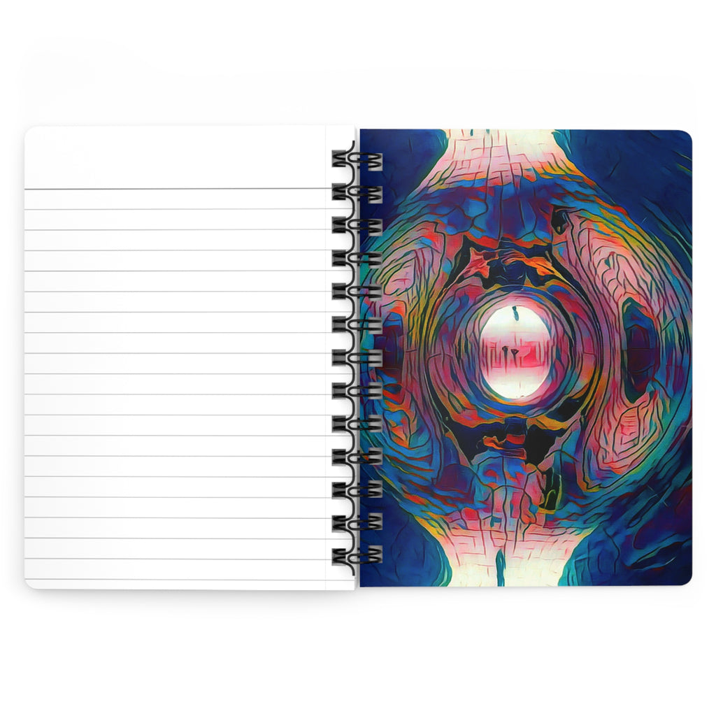 Abstract Psychedelic Spiral Journal — Colorful Dreamscape Spiral-Bound Notebook