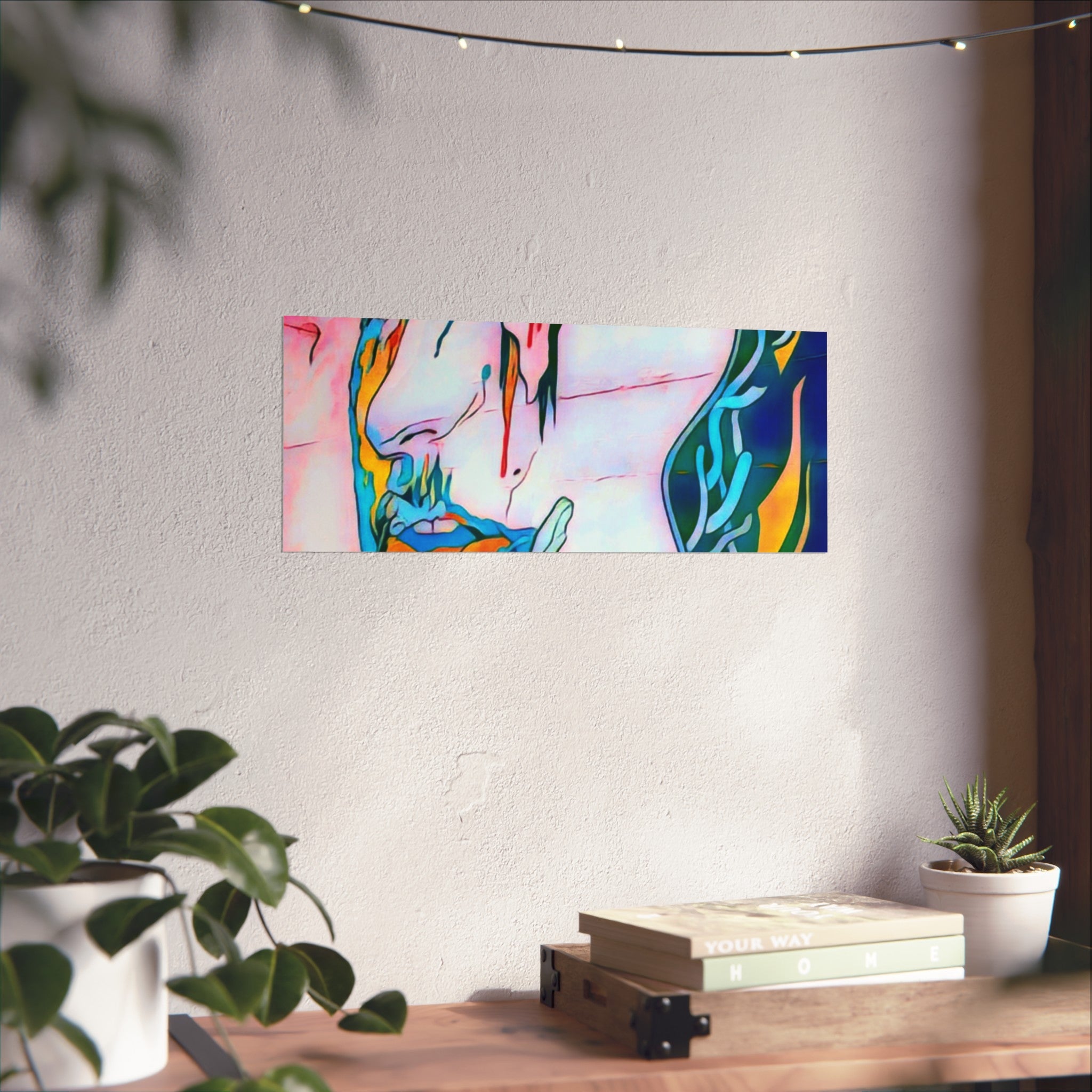 Abstract Colorful Portrait Fine Art Poster