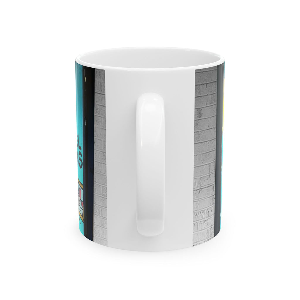 The Real World Ceramic Mug — Funny Retro Cartoon Coffee Cup (11oz & 15oz)
