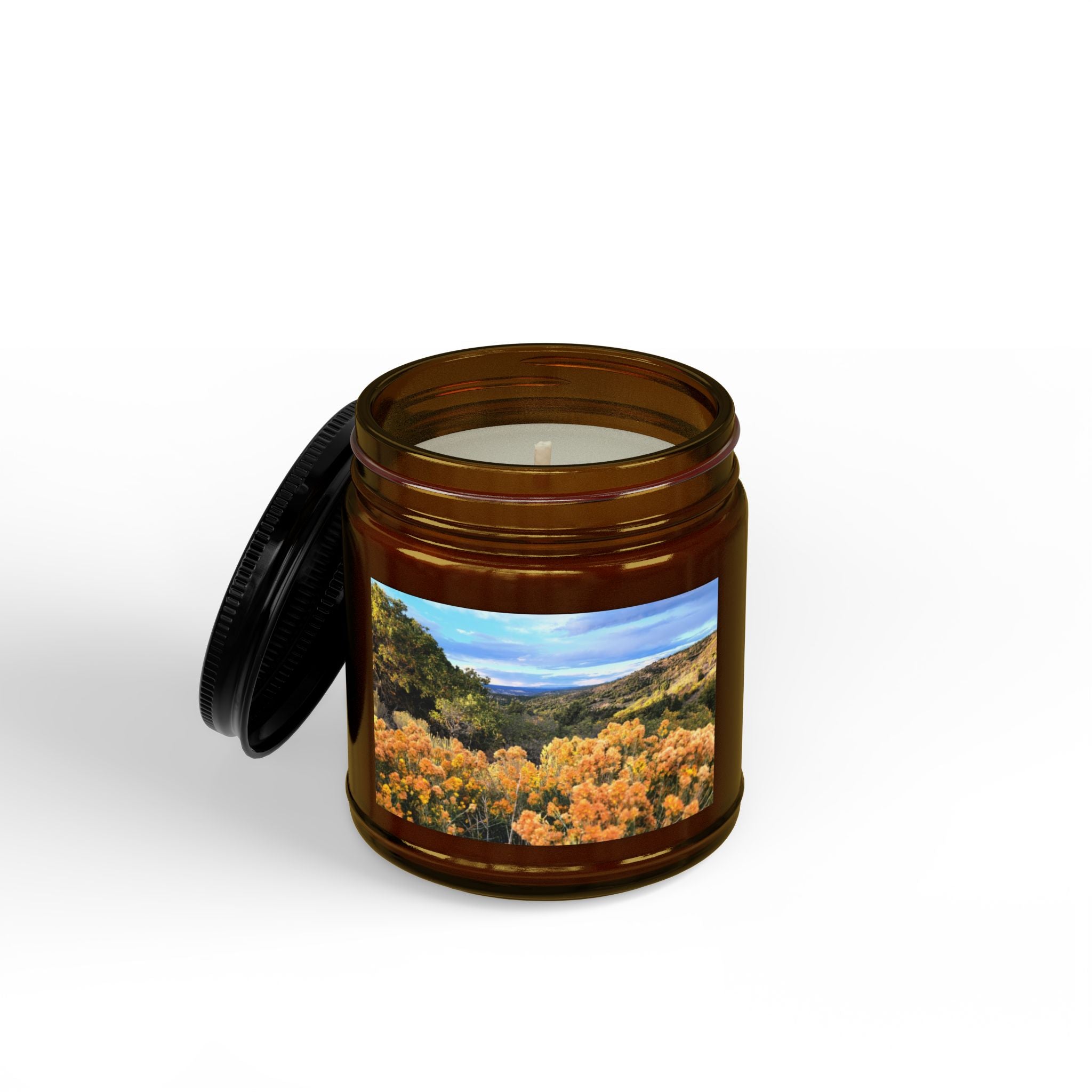 Autumn Hills Soy Candle — 4oz & 9oz Scented Jar with Black Lid