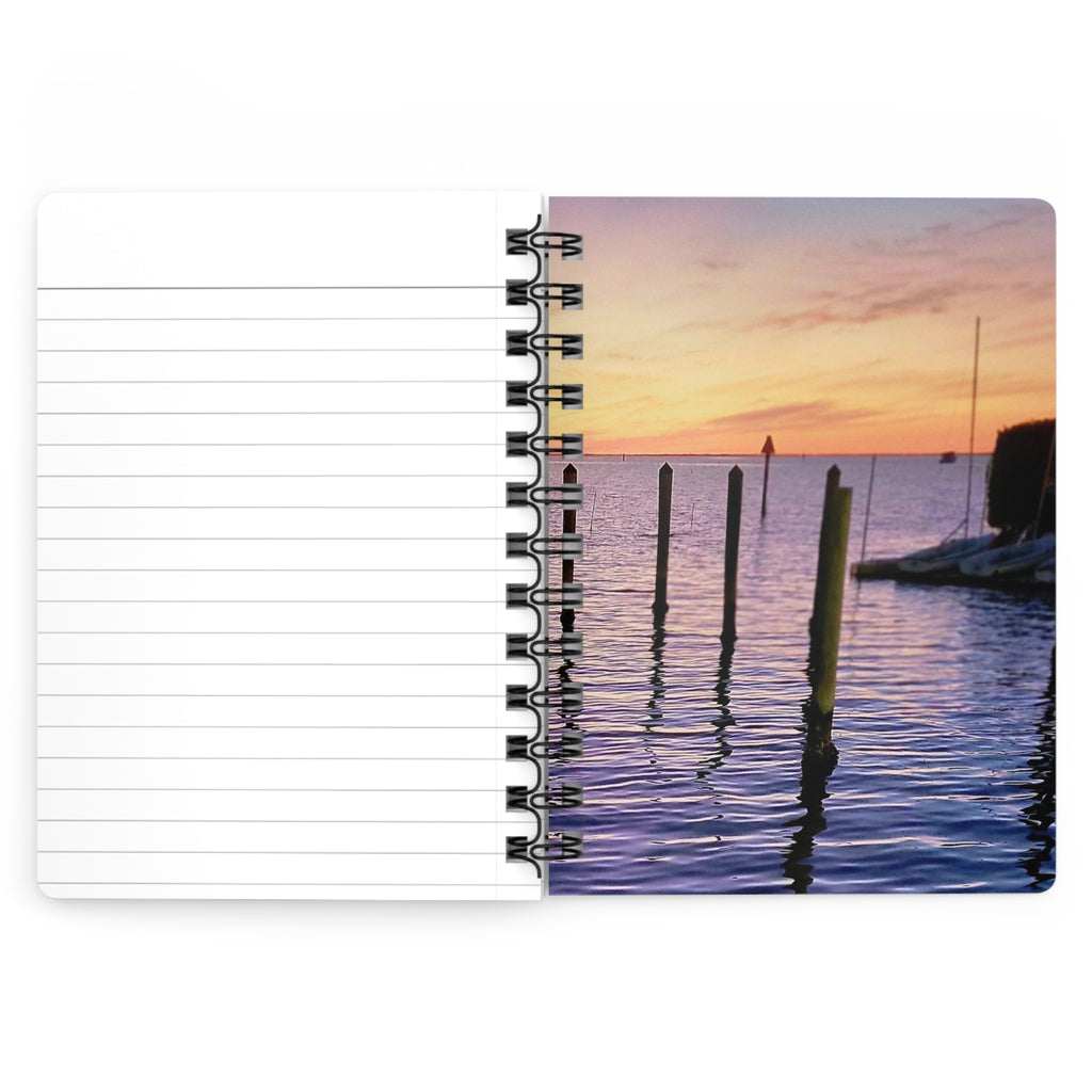 Sunset Harbor Spiral Notebook — Coastal Sunset Journal