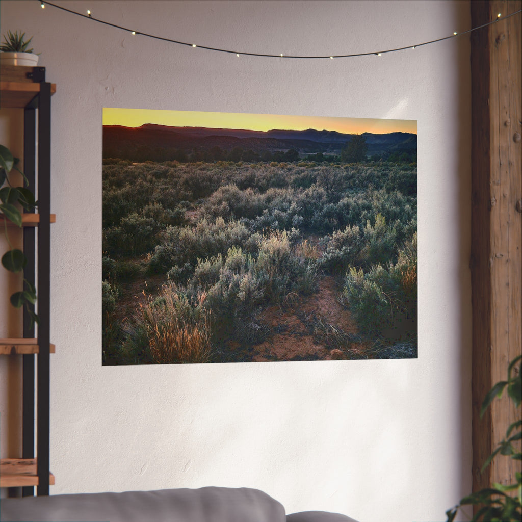 Sagebrush Sunset Fine Art Poster