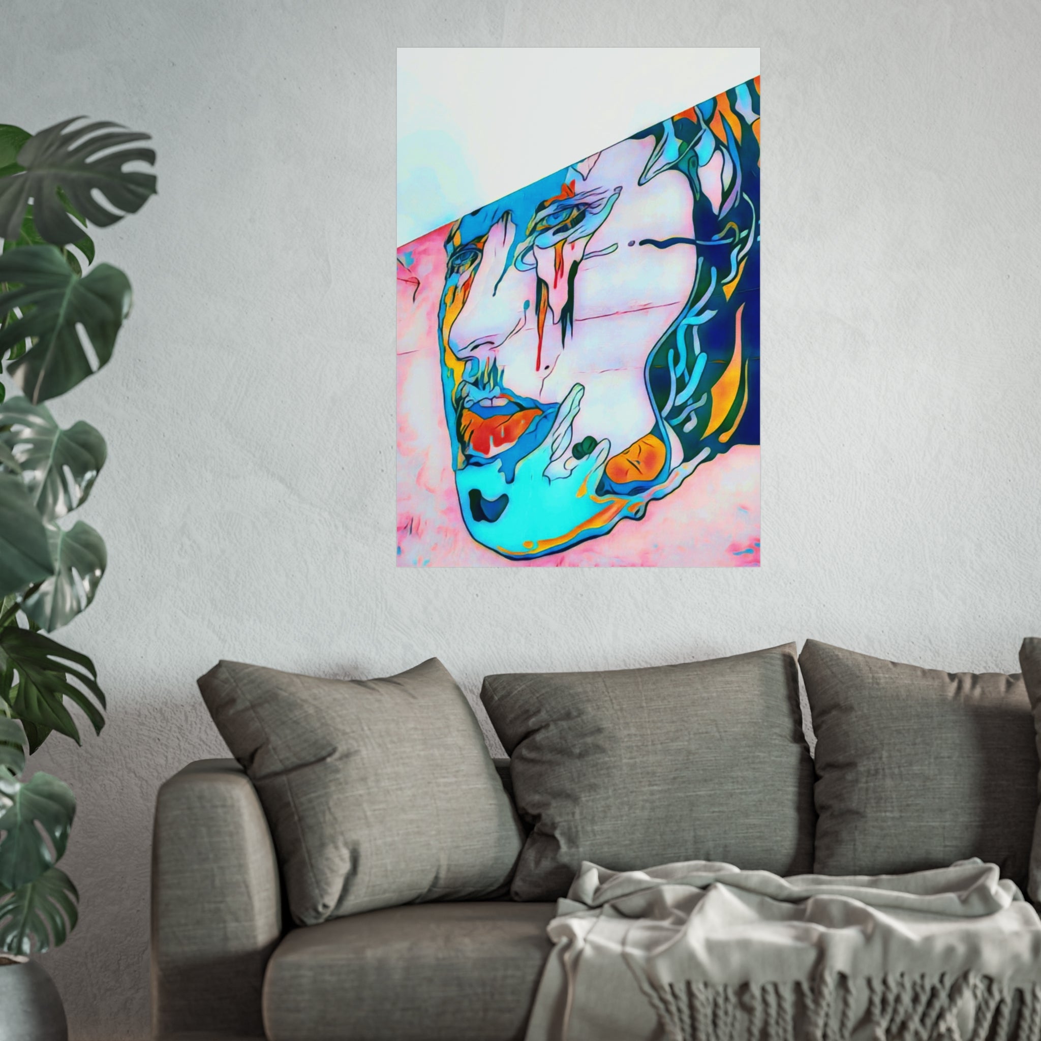 Abstract Colorful Portrait Fine Art Poster