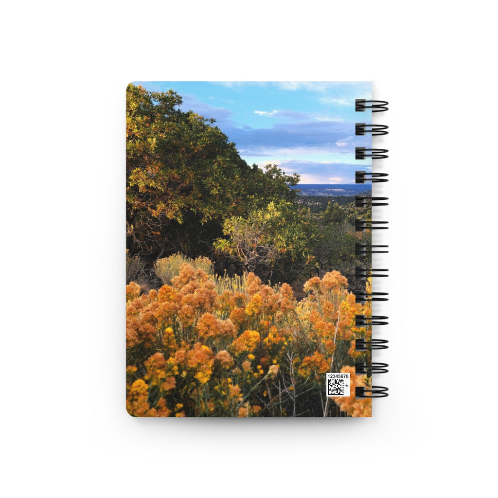 Autumn Mesa Spiral Journal — Golden Sagebrush Landscape Notebook