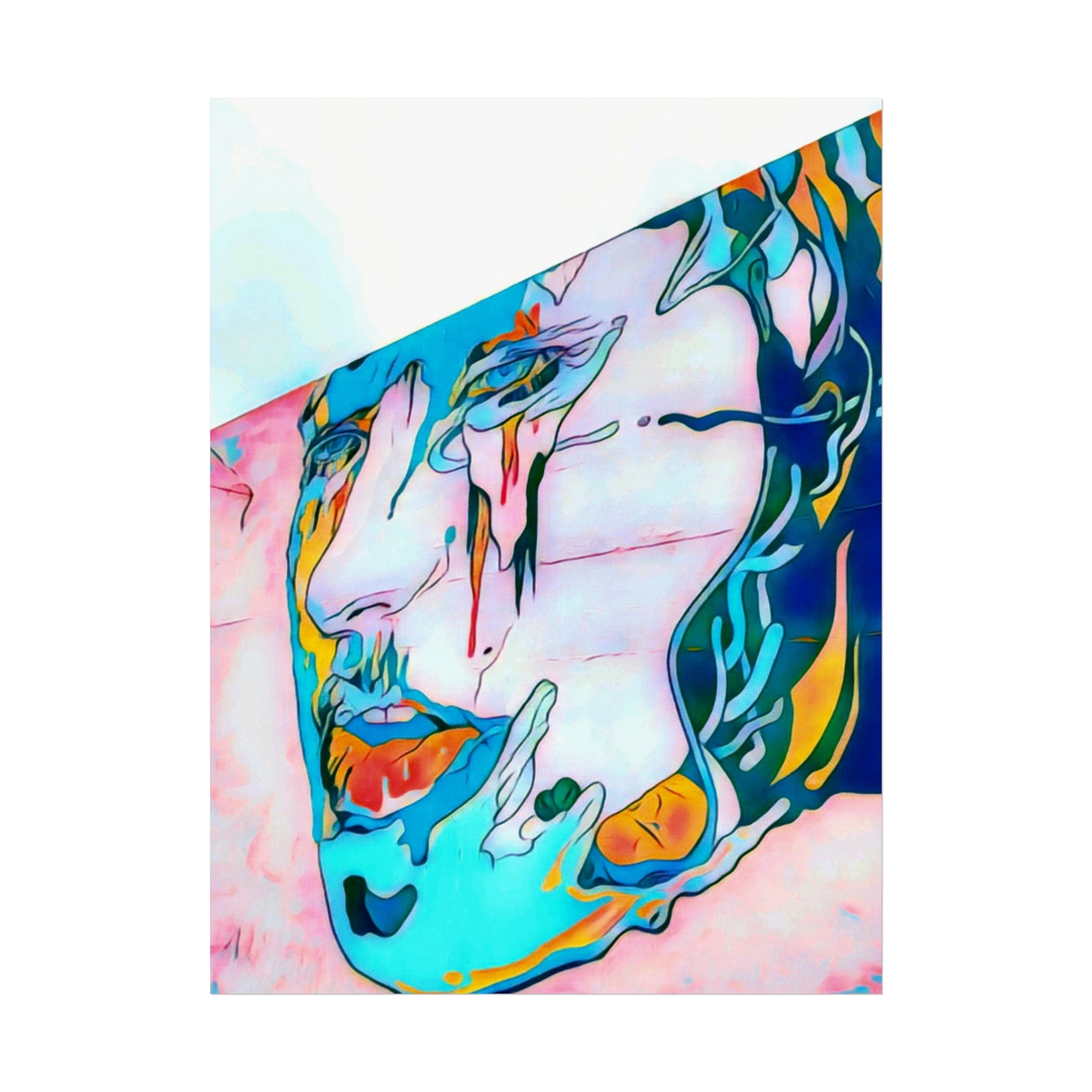 Abstract Colorful Portrait Fine Art Poster