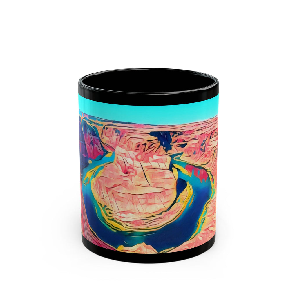 Desert Canyon Art Mug — Vibrant Horseshoe Bend Landscape Ceramic Coffee Cup