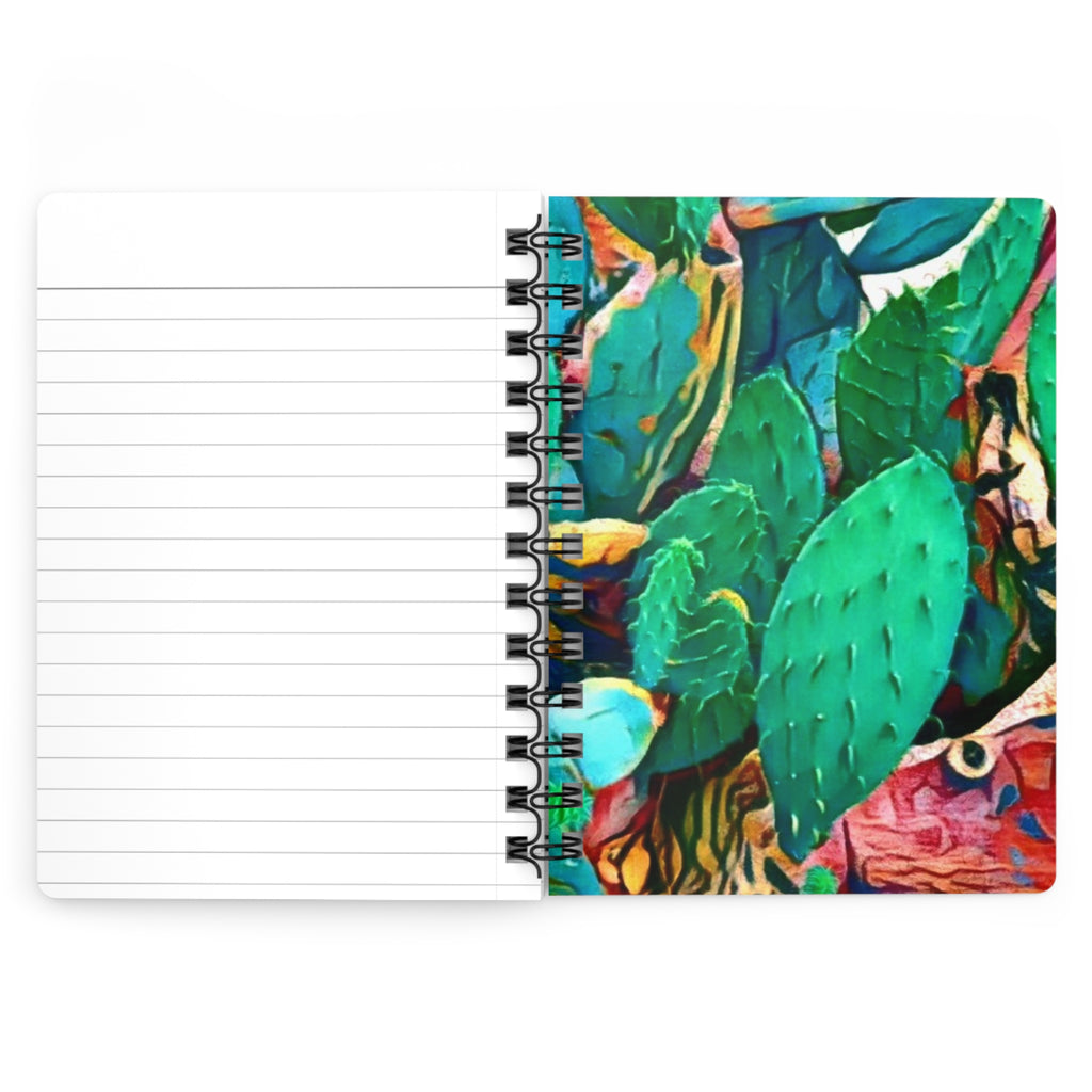 Cactus Garden Spiral Notebook — Vibrant Green Succulent Journal