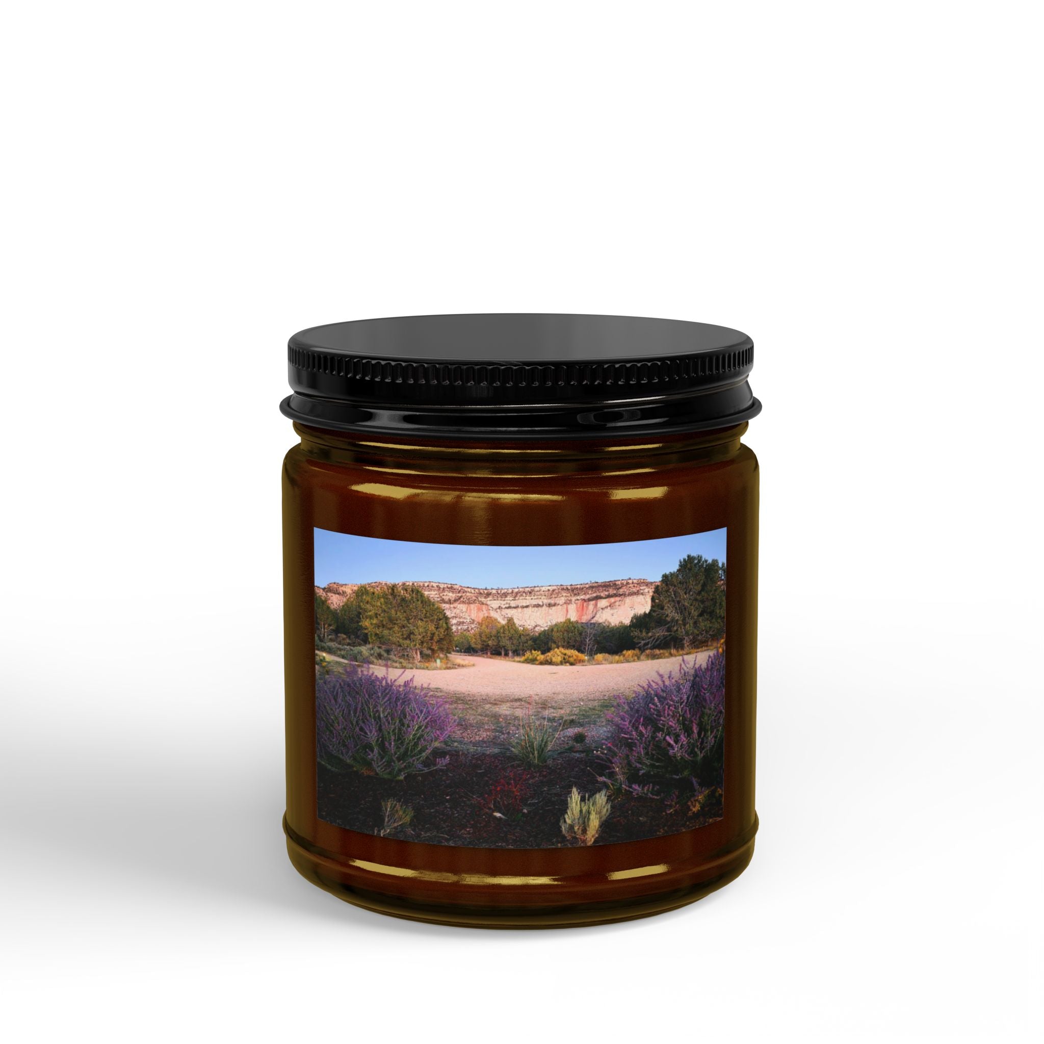 Lavender Meadow Soy Candle — Scented Amber Jar (4oz & 9oz)