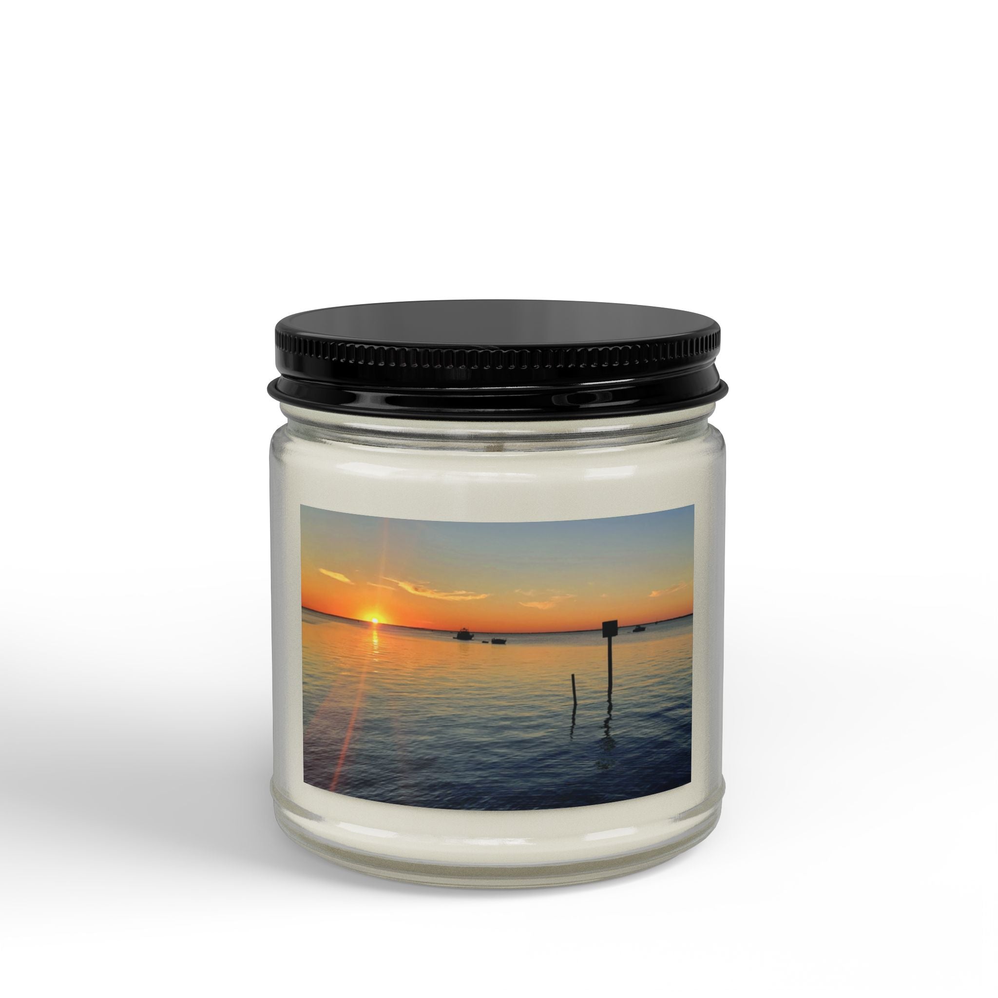Sunset Harbor Scented Soy Candle – Amber Jar (4oz & 9oz)