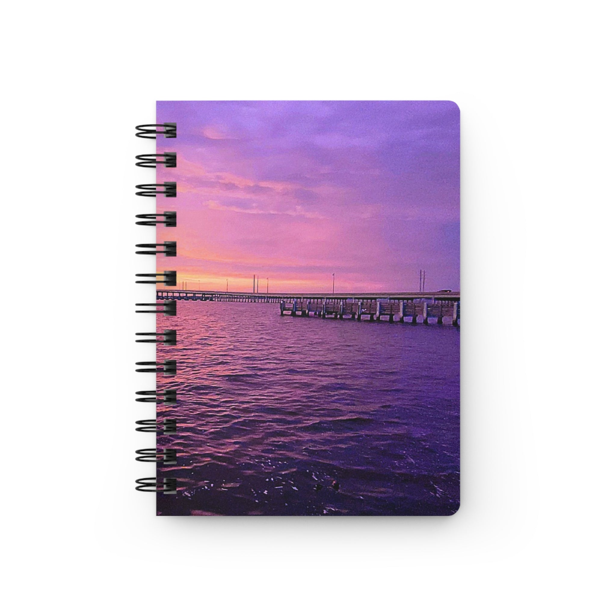 Outlook Journal  — Purple Ocean Spiral Notebook for Notes & Travel