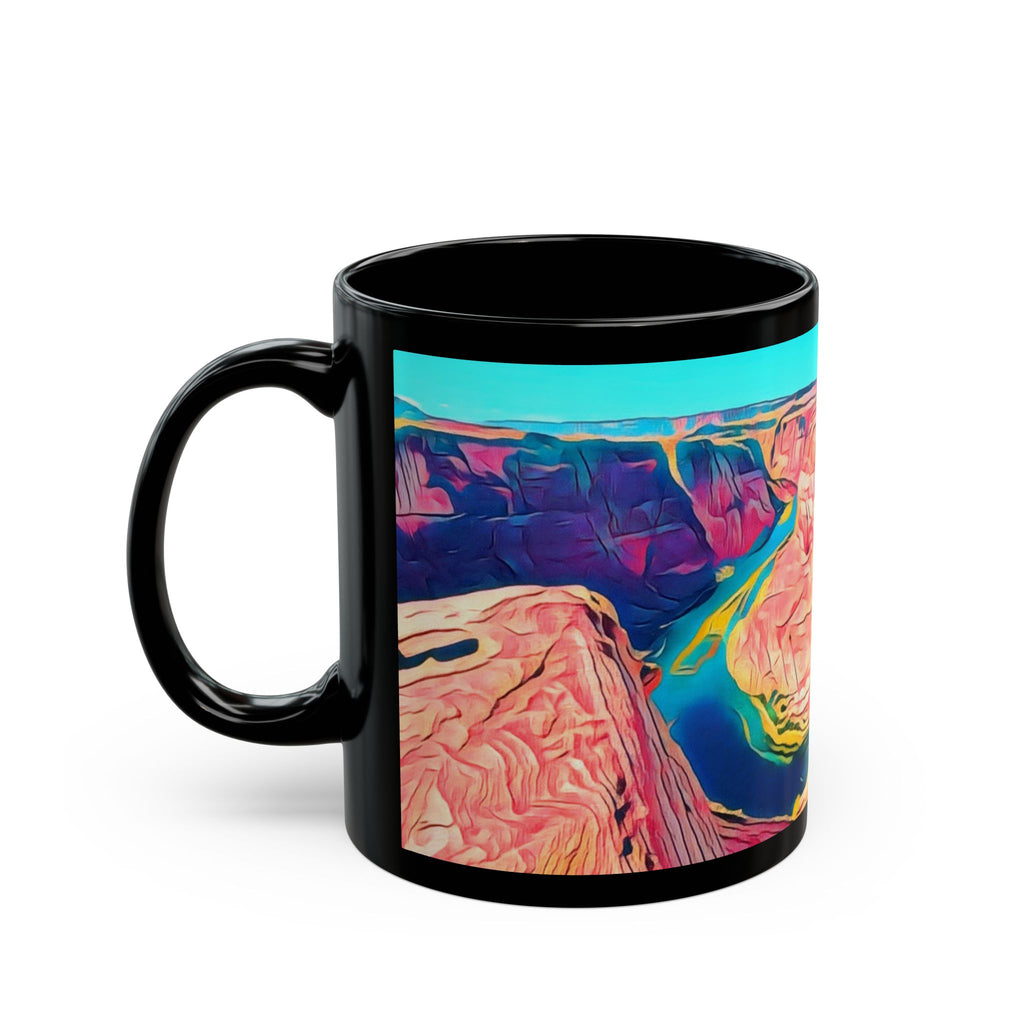 Desert Canyon Art Mug — Vibrant Horseshoe Bend Landscape Ceramic Coffee Cup