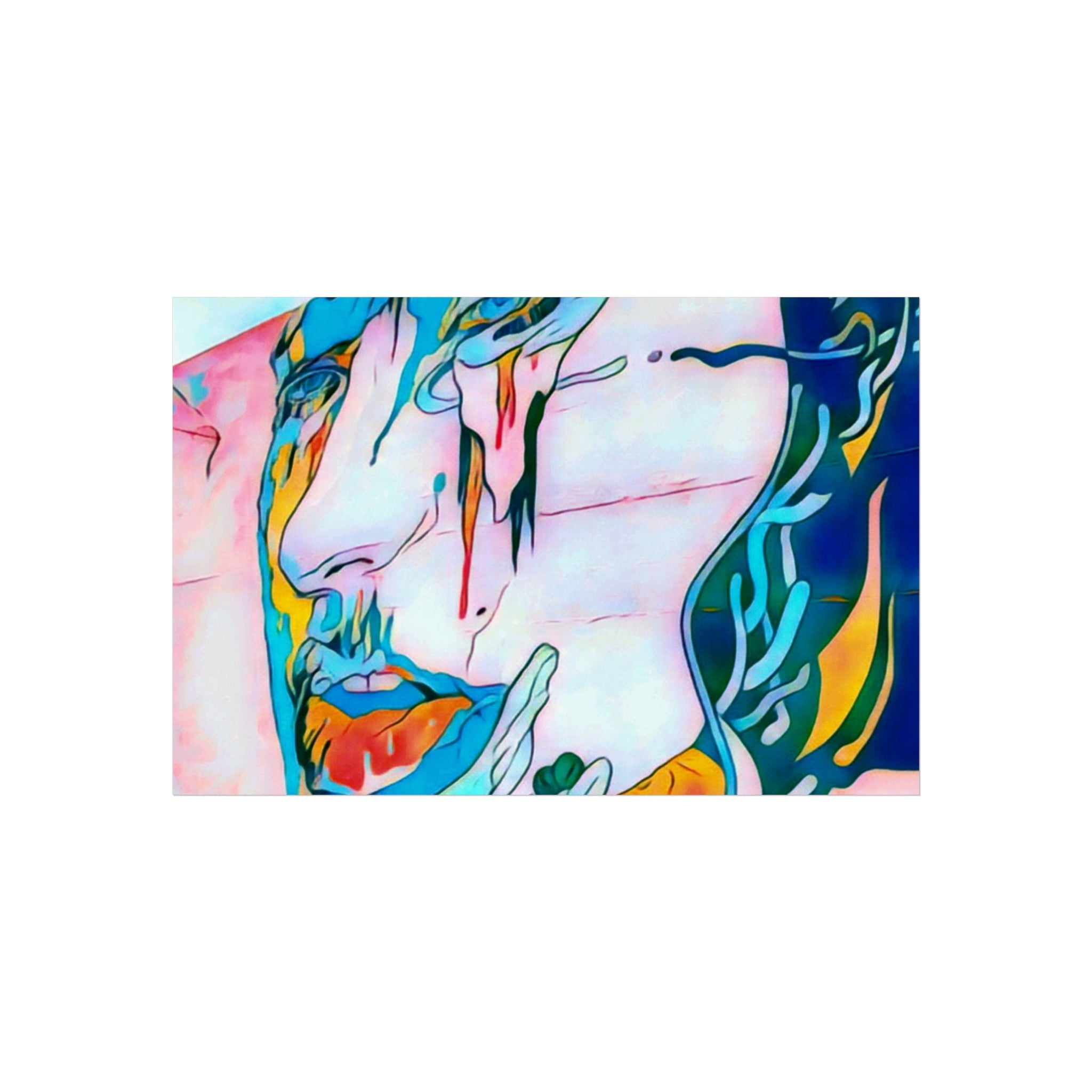 Abstract Colorful Portrait Fine Art Poster