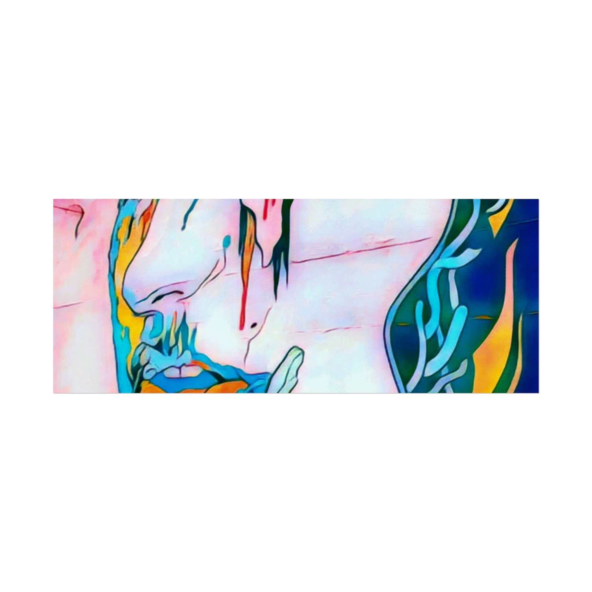 Abstract Colorful Portrait Fine Art Poster