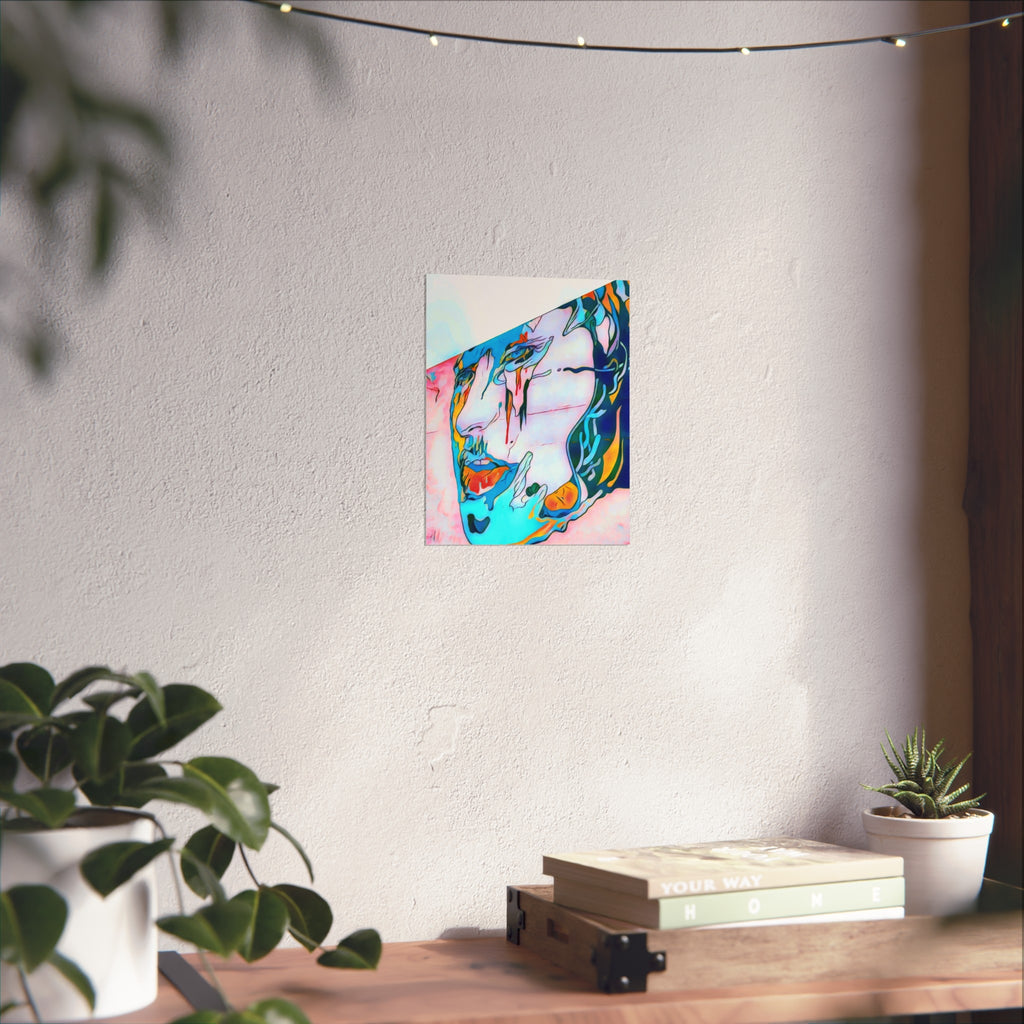 Abstract Colorful Portrait Fine Art Poster