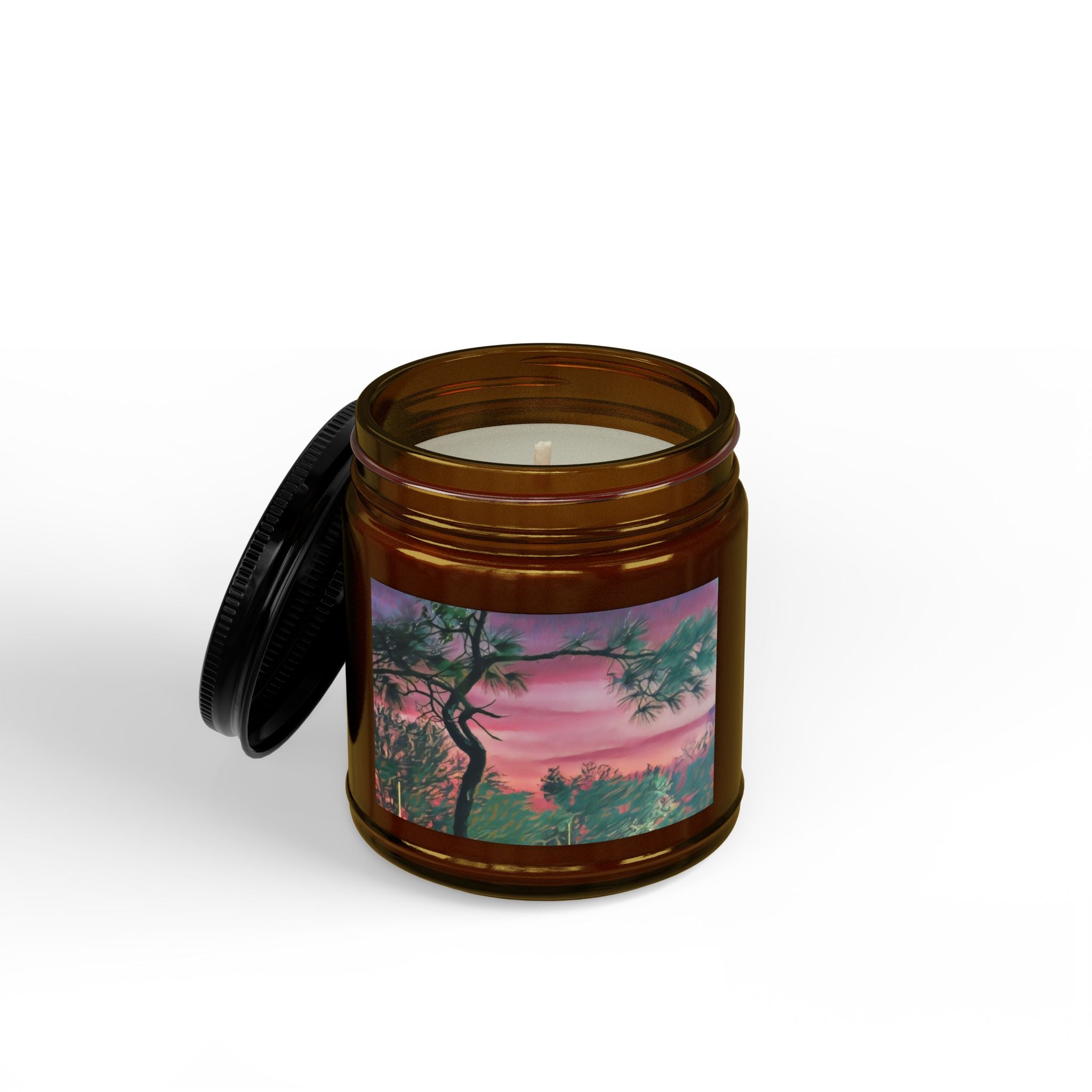 Soy Candle — Sunset Pine Scented Jar (4 oz & 9 oz)