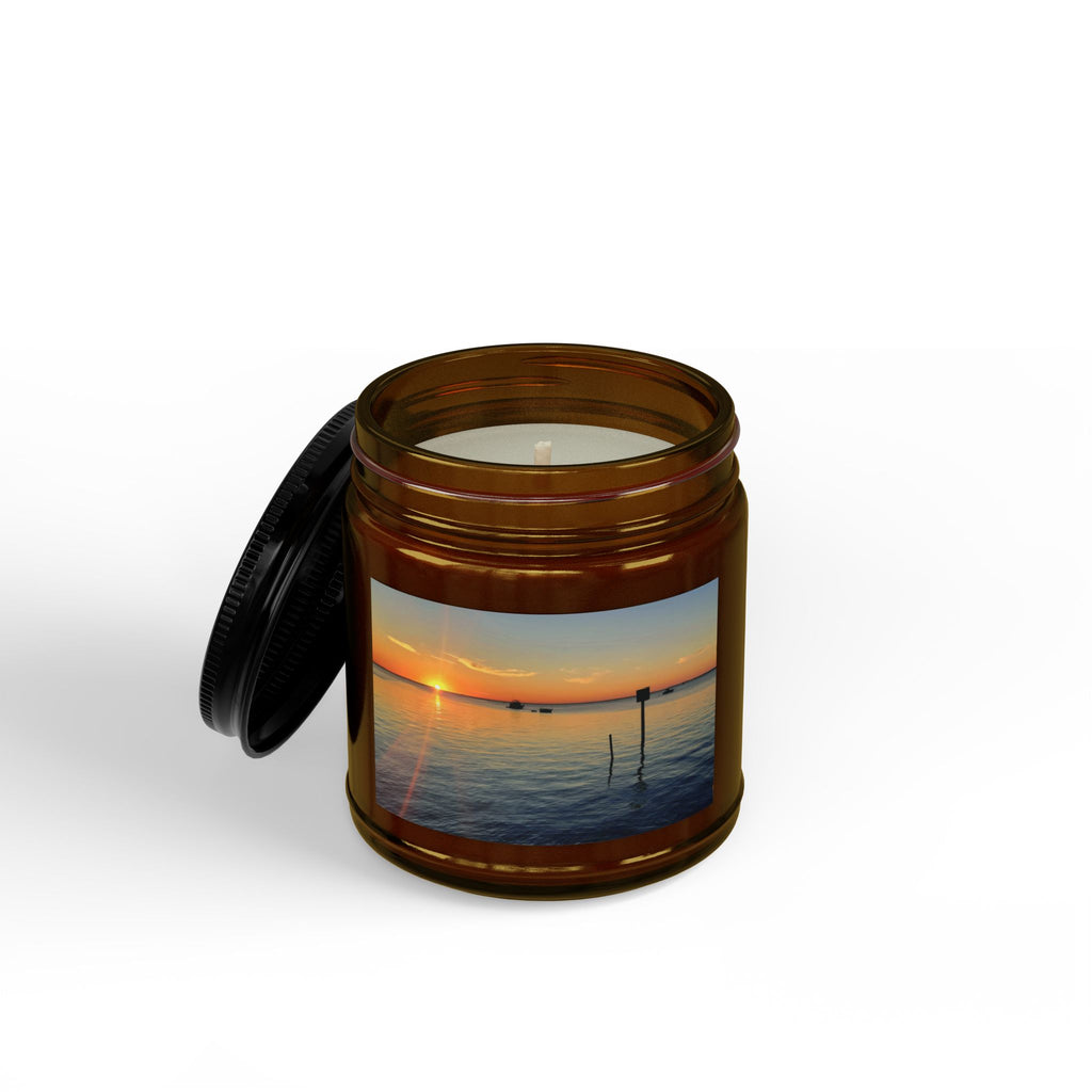 Sunset Harbor Scented Soy Candle – Amber Jar (4oz & 9oz)