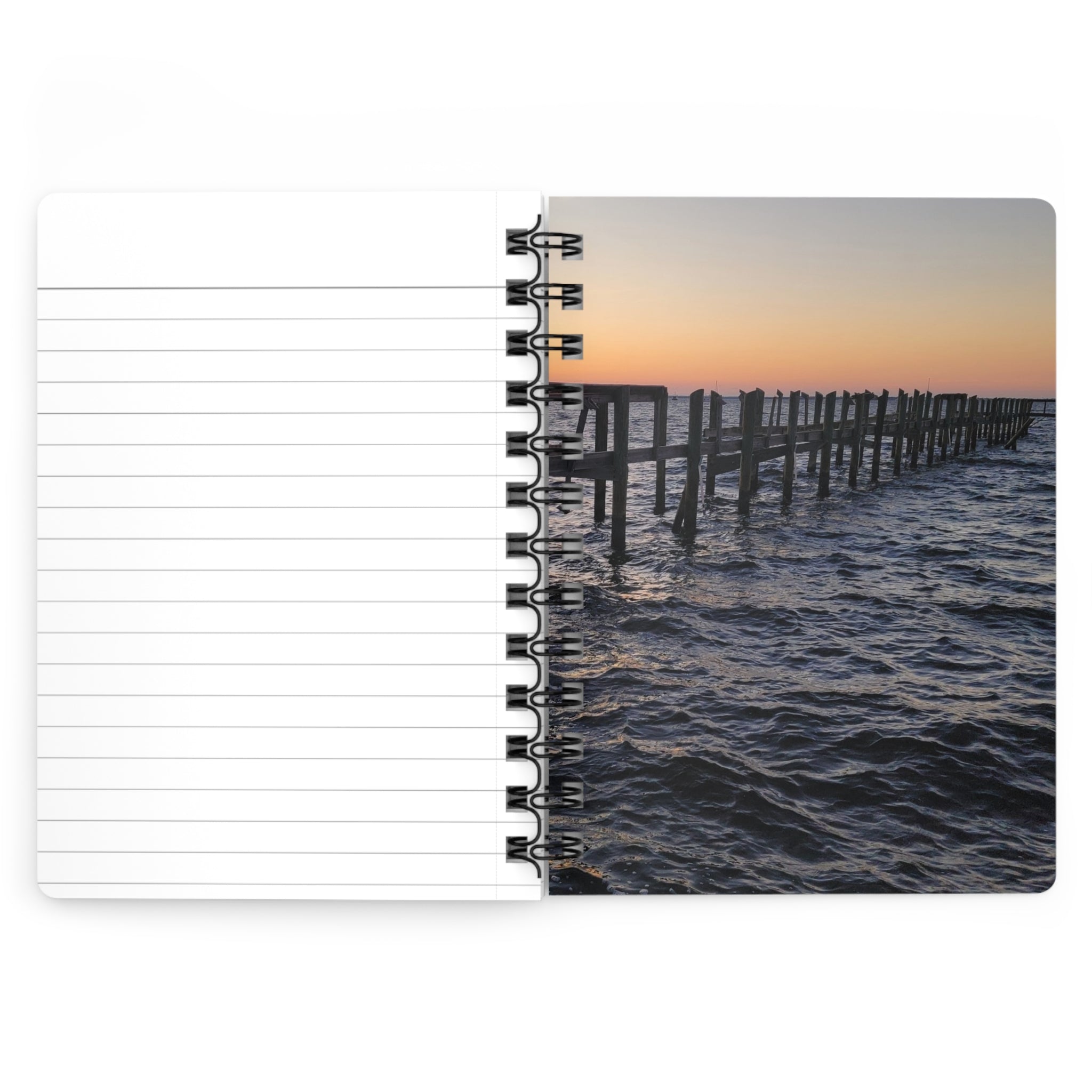 Like a Bridge Journal – Ocean Waves Sunset Notebook for Beach Lovers