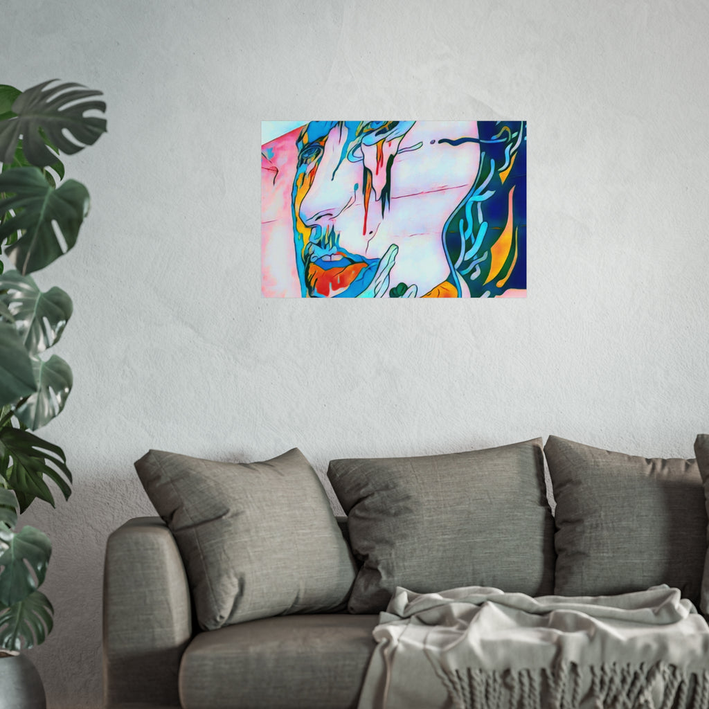 Abstract Colorful Portrait Fine Art Poster