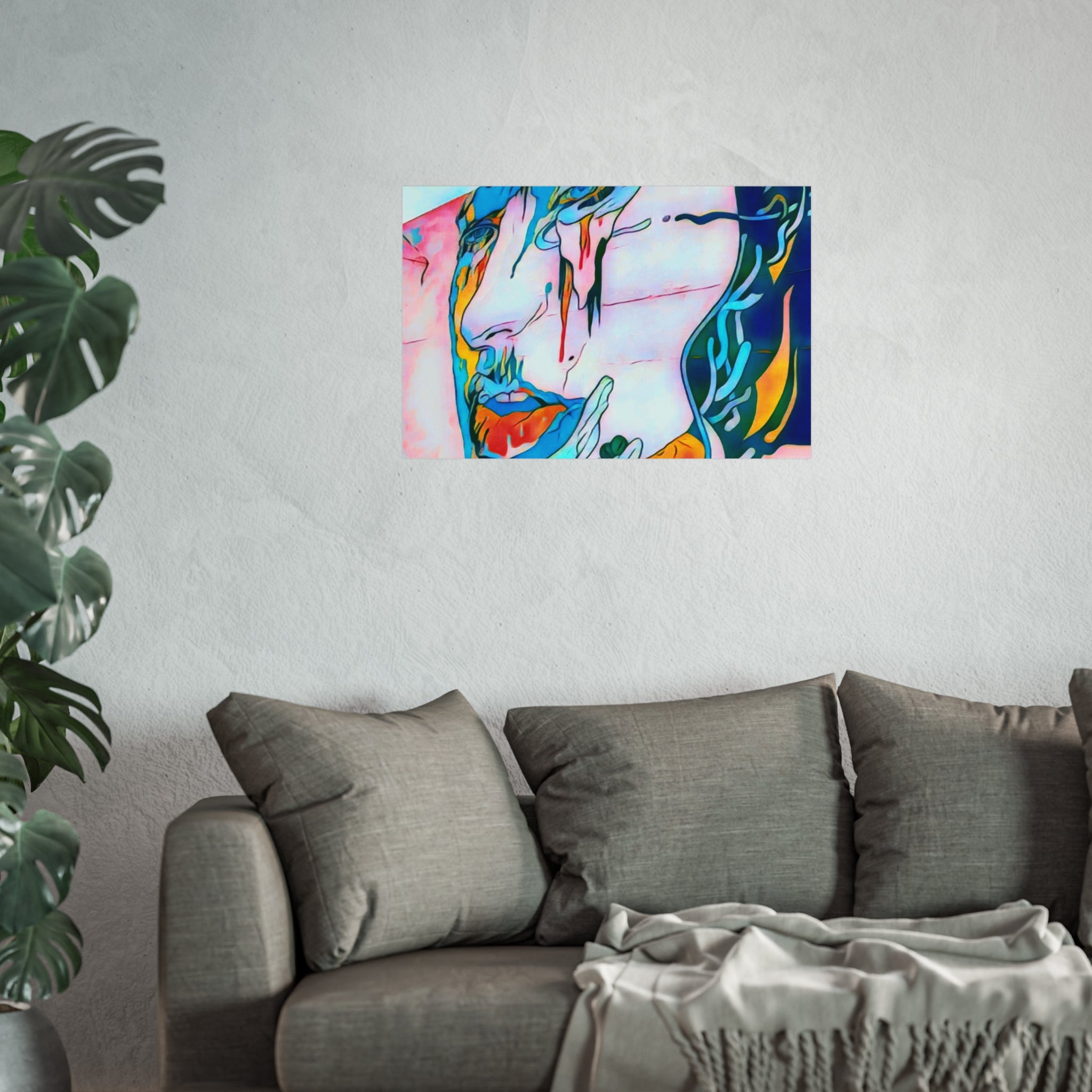 Abstract Colorful Portrait Fine Art Poster