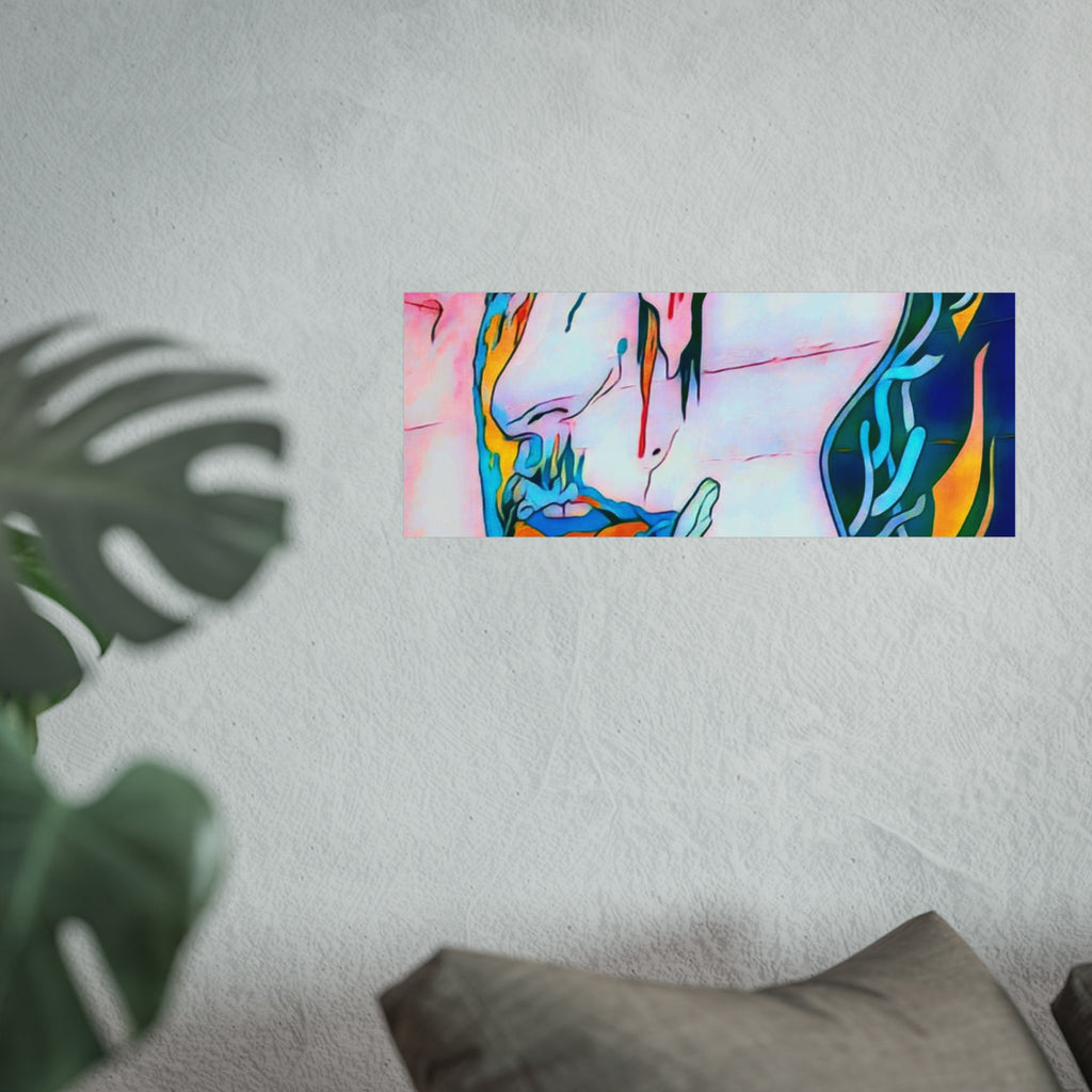 Abstract Colorful Portrait Fine Art Poster