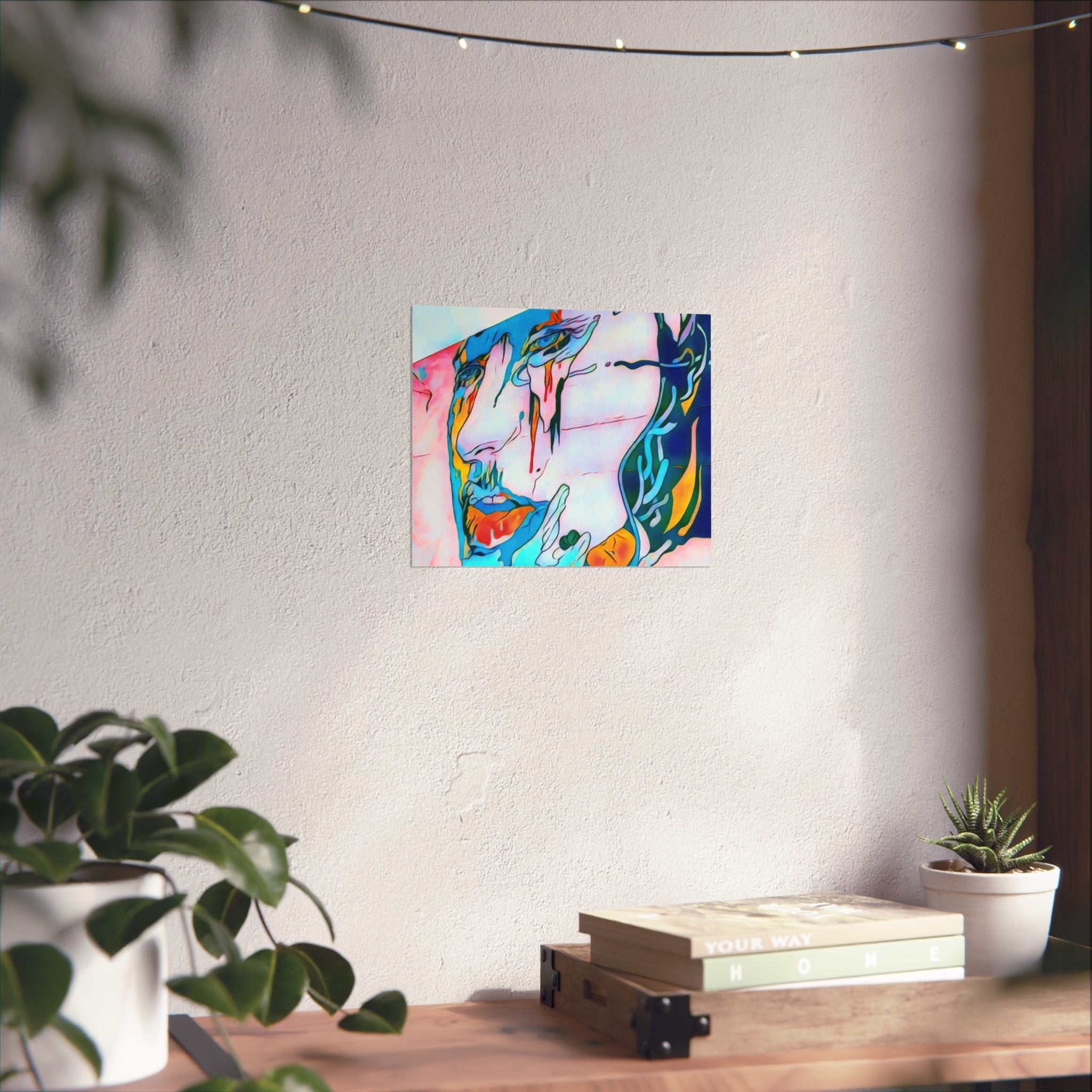 Abstract Colorful Portrait Fine Art Poster