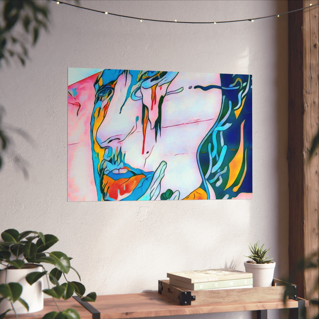 Abstract Colorful Portrait Fine Art Poster
