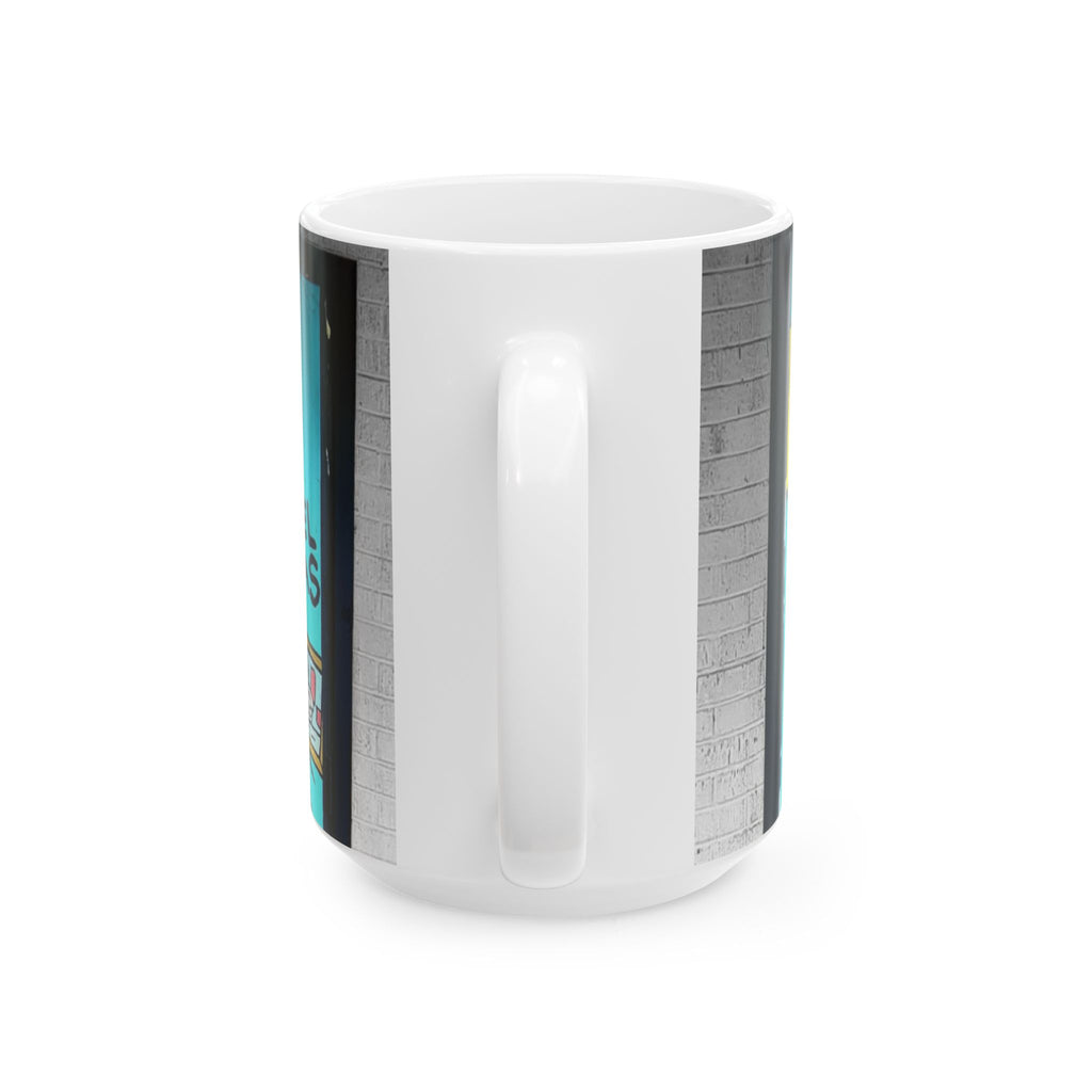 The Real World Ceramic Mug — Funny Retro Cartoon Coffee Cup (11oz & 15oz)
