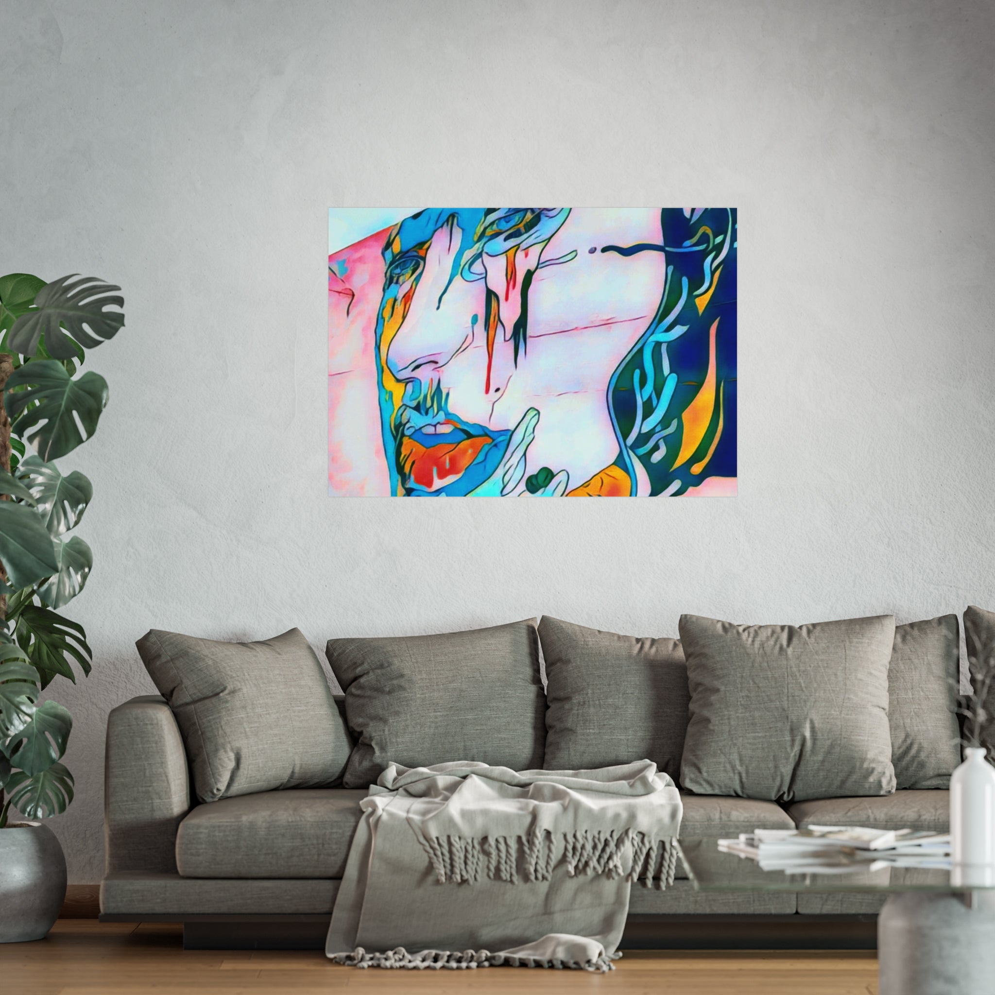 Abstract Colorful Portrait Fine Art Poster