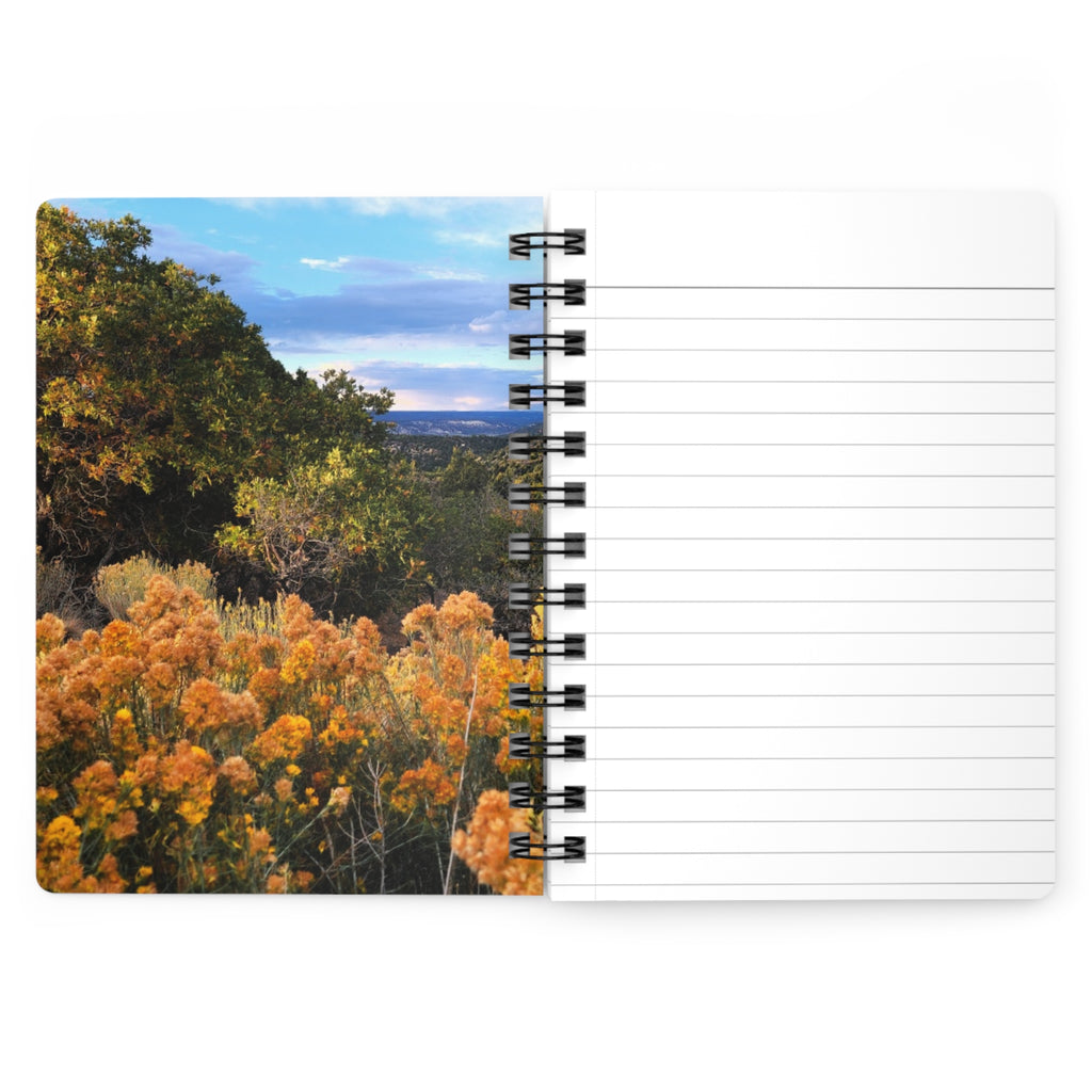 Autumn Mesa Spiral Journal — Golden Sagebrush Landscape Notebook