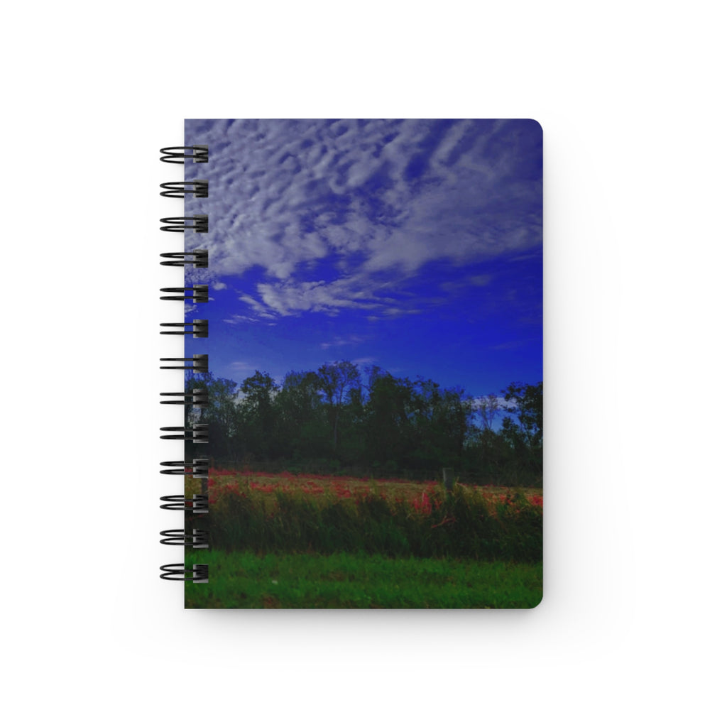 Sunset Prairie Spiral Journal — Scenic Cloudscape Notebook for Nature Lovers