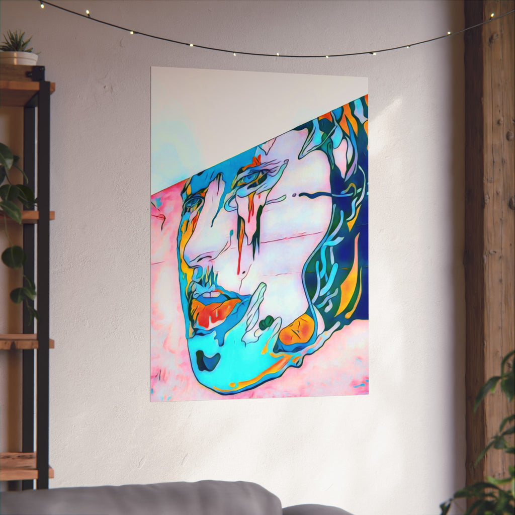 Abstract Colorful Portrait Fine Art Poster