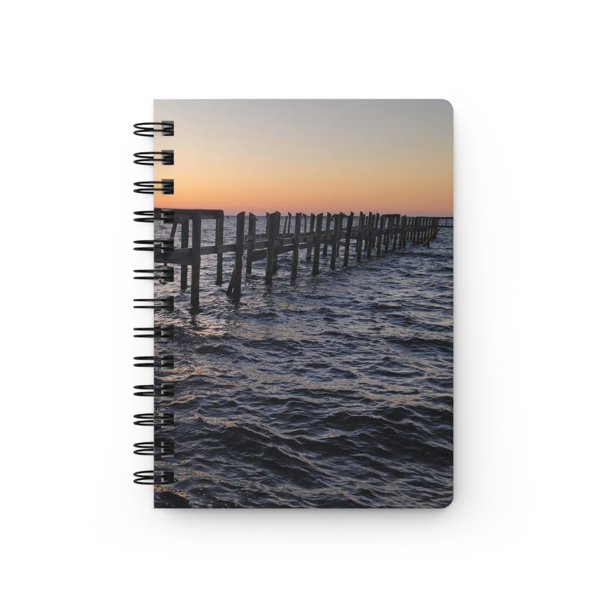 Like a Bridge Journal – Ocean Waves Sunset Notebook for Beach Lovers