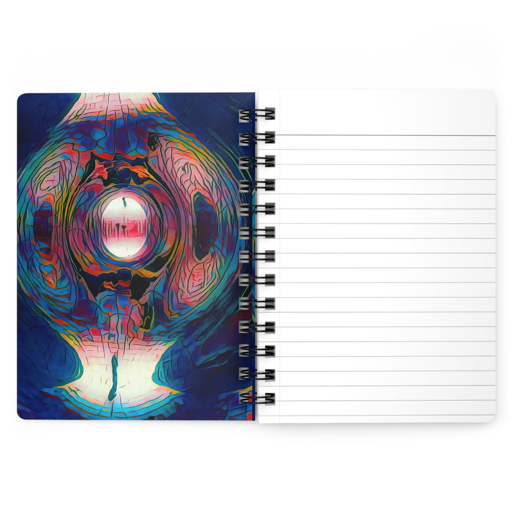 Abstract Psychedelic Spiral Journal — Colorful Dreamscape Spiral-Bound Notebook