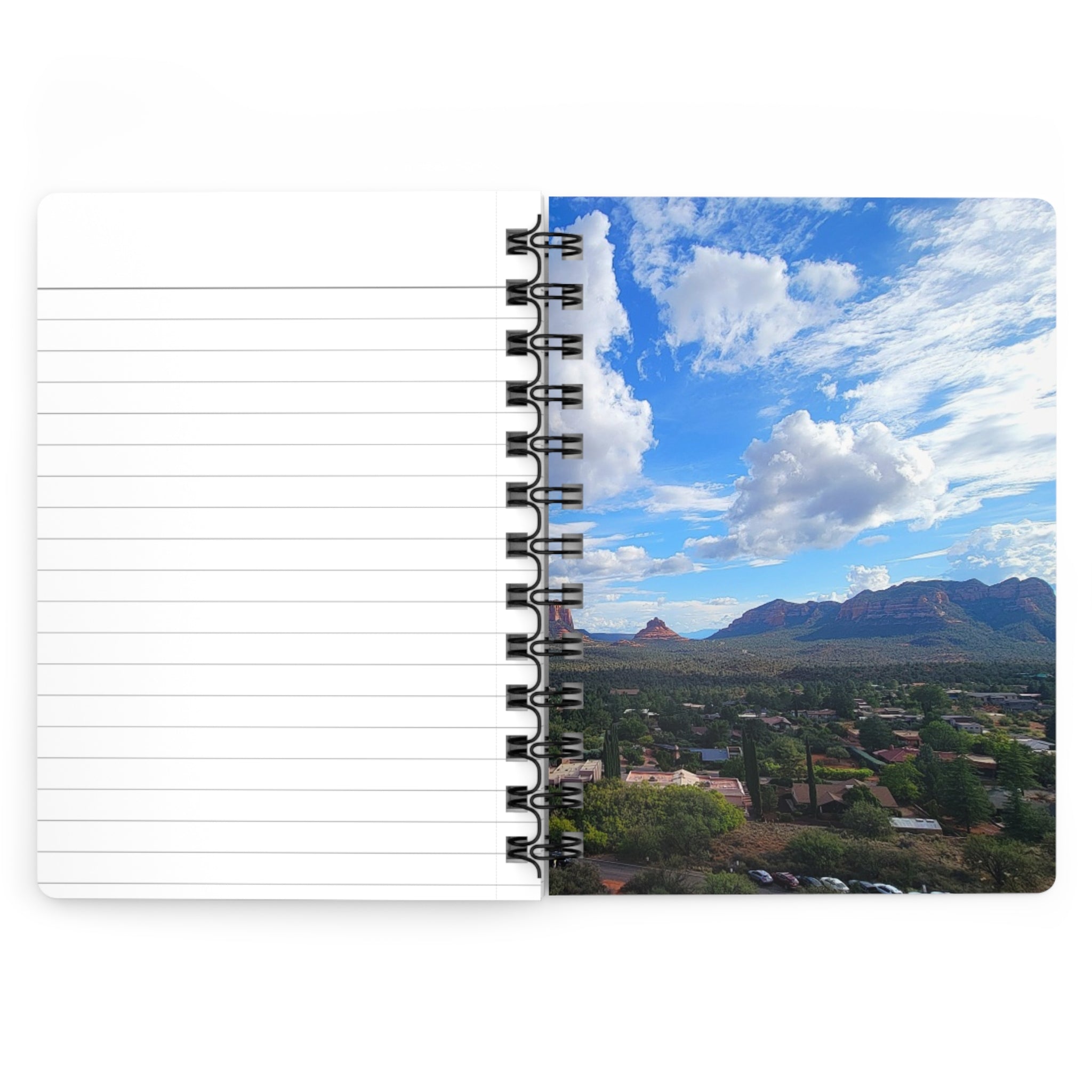 Sedona Vista Spiral Journal — Scenic Mountain Landscape Notebook for Travel, Hiking & Daily Notes